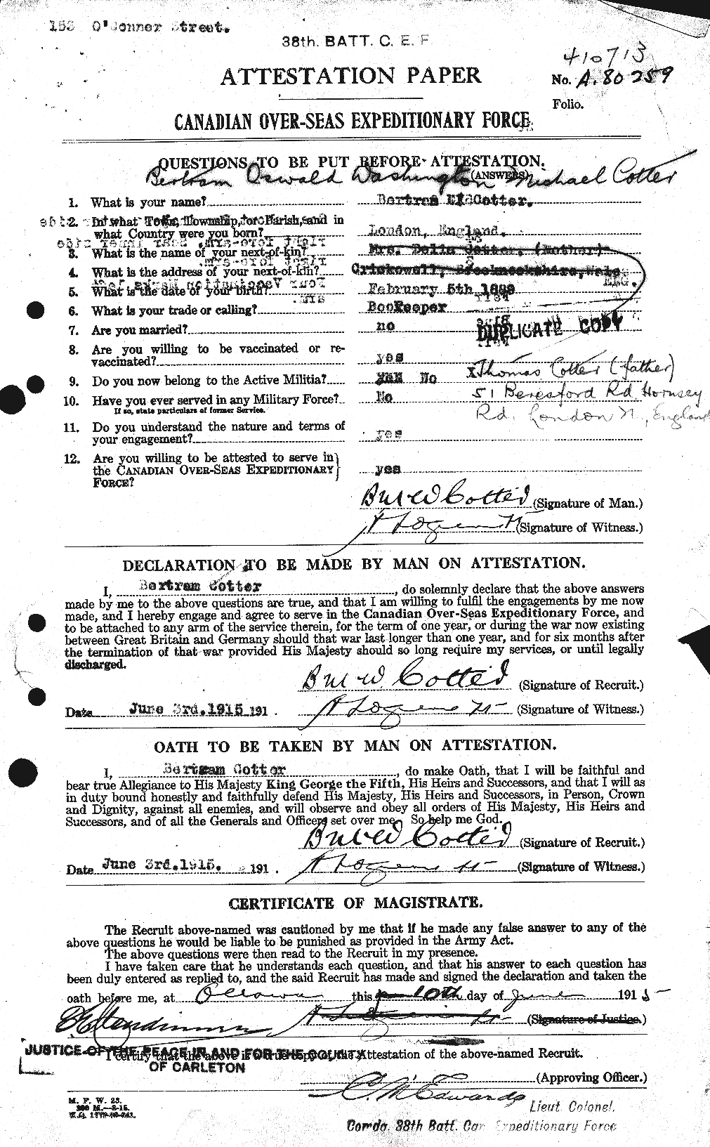 Personnel Records of the First World War - CEF 062930a