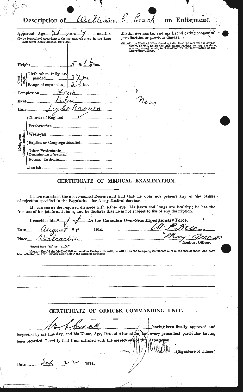 Personnel Records of the First World War - CEF 063293b