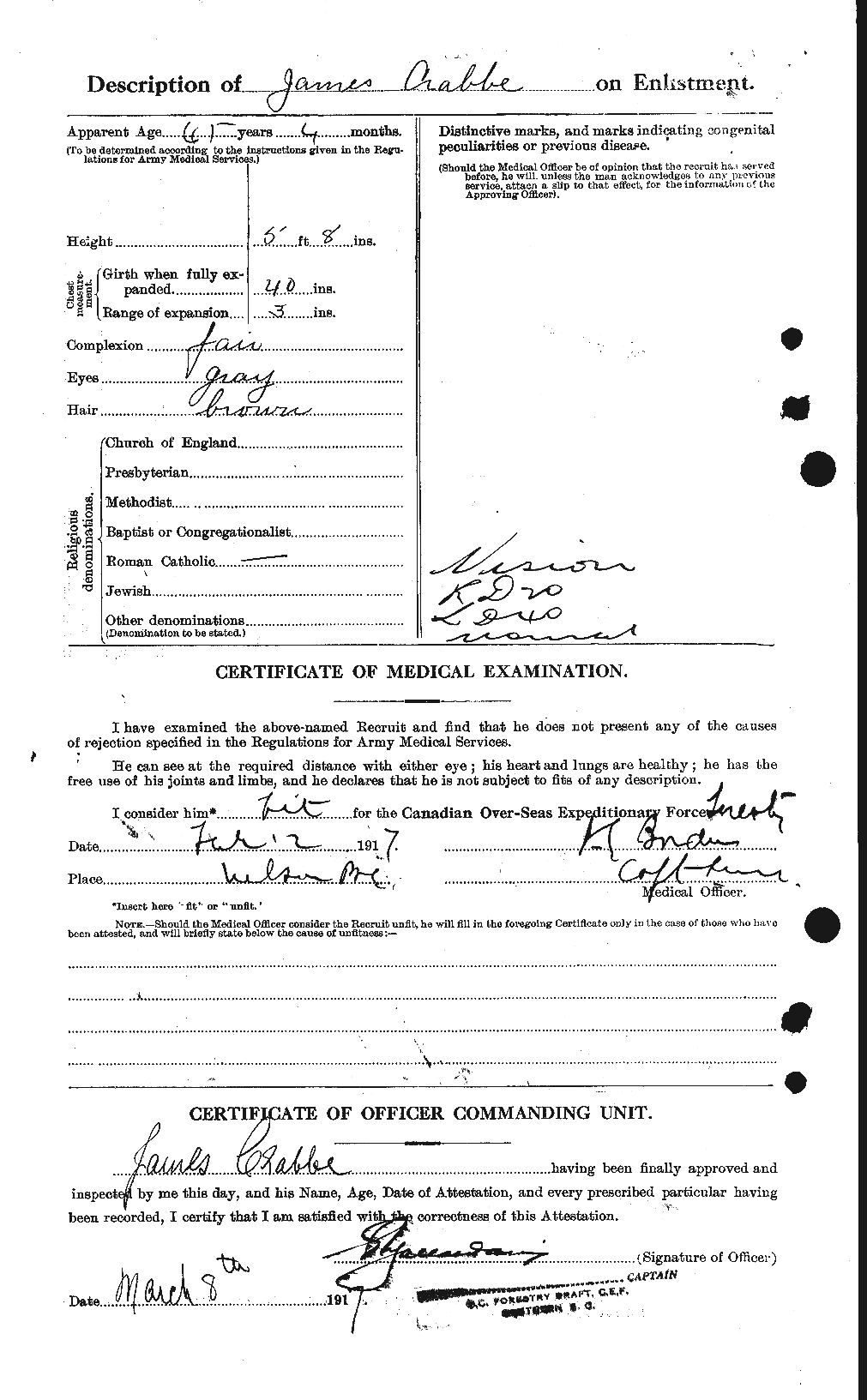 Personnel Records of the First World War - CEF 063507b