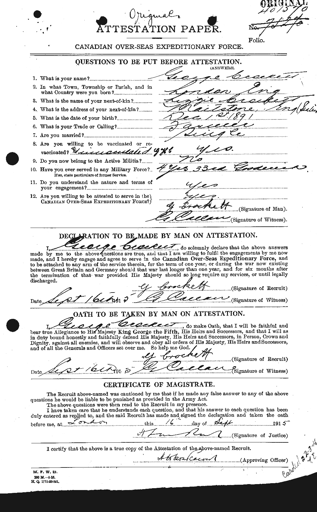 Personnel Records of the First World War - CEF 064708a