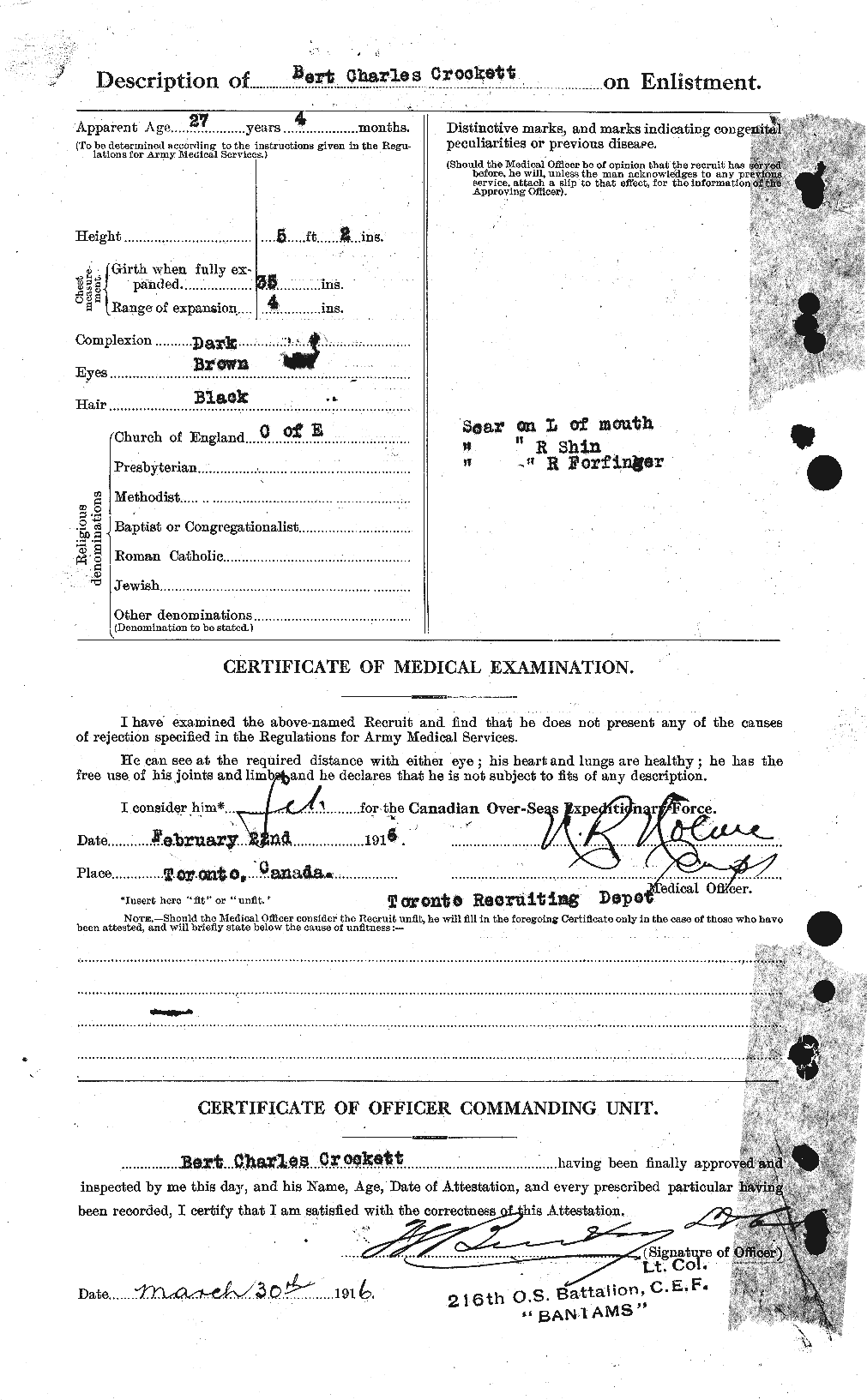 Personnel Records of the First World War - CEF 064723b