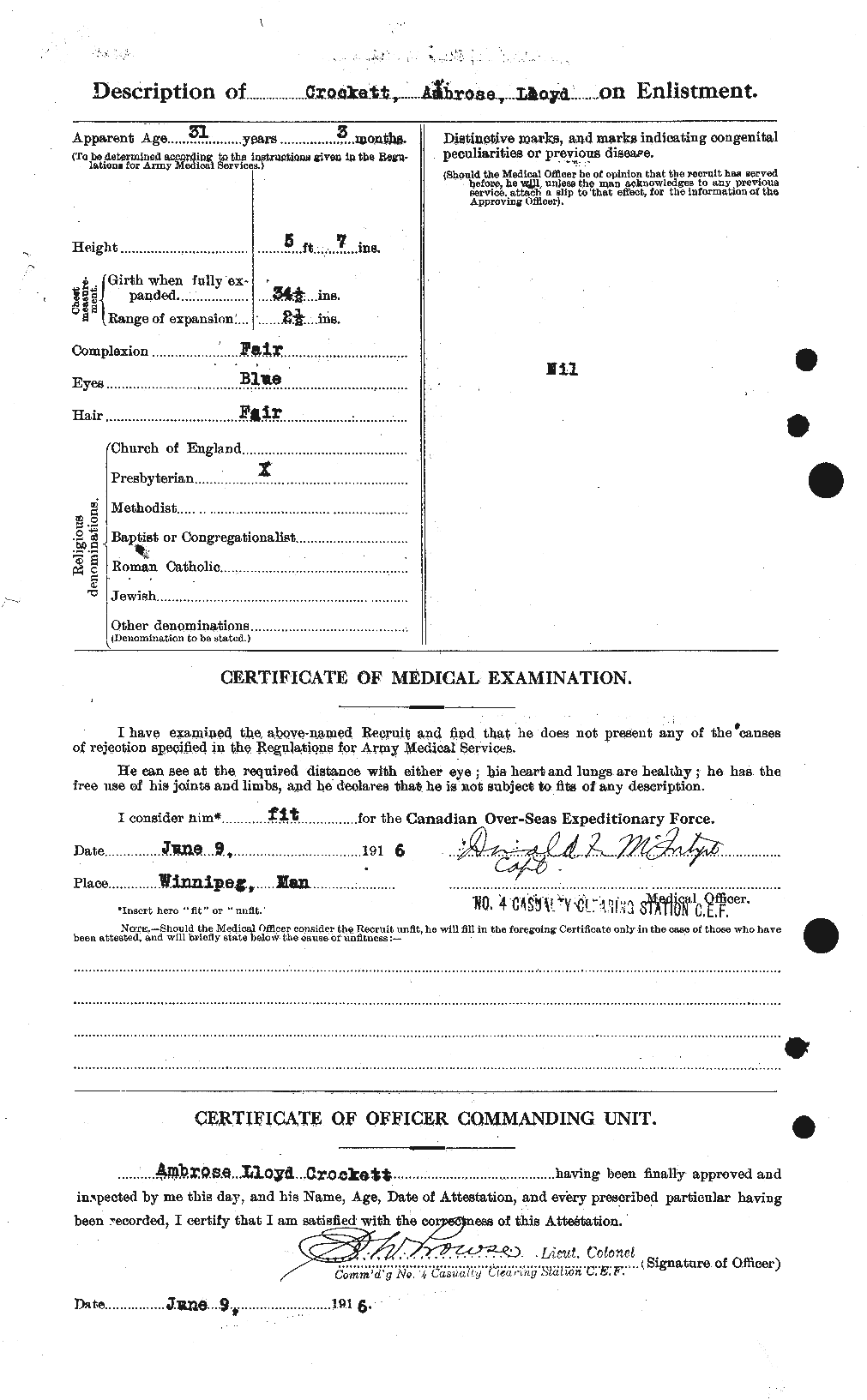 Personnel Records of the First World War - CEF 064726b
