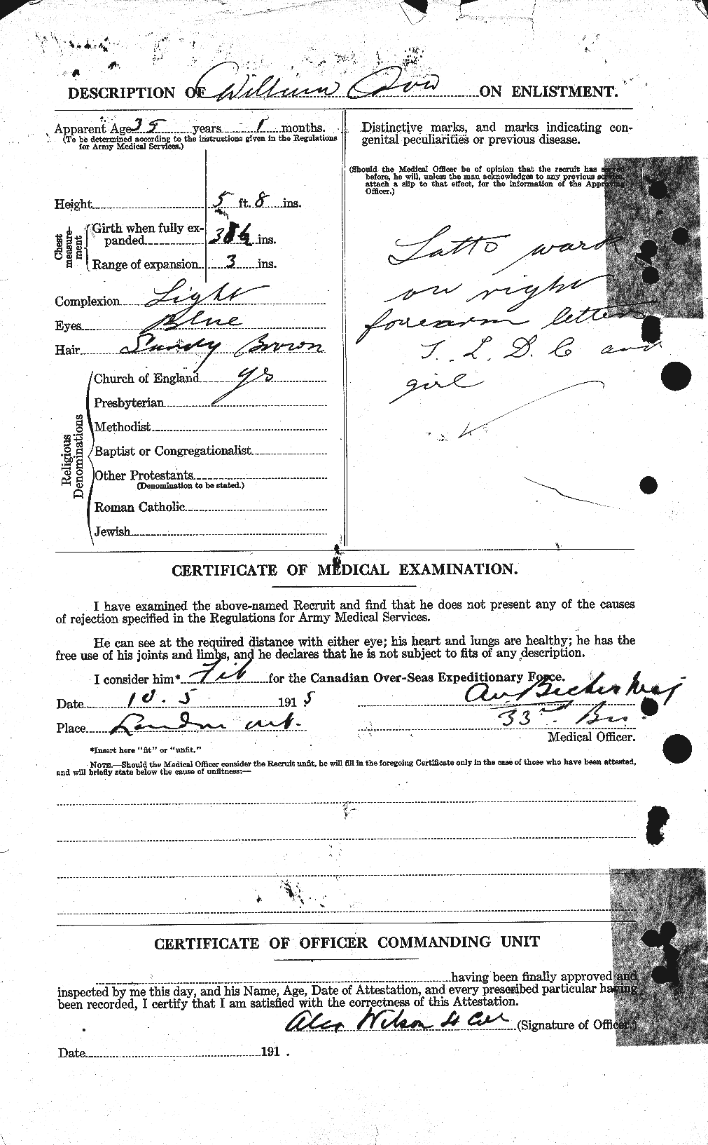 Personnel Records of the First World War - CEF 065525b
