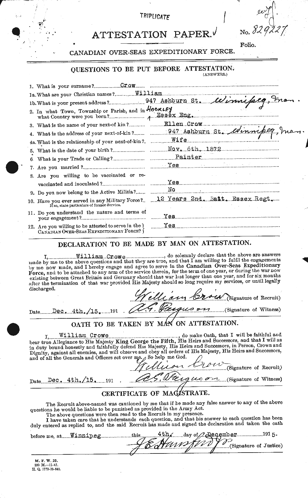 Personnel Records of the First World War - CEF 065528a