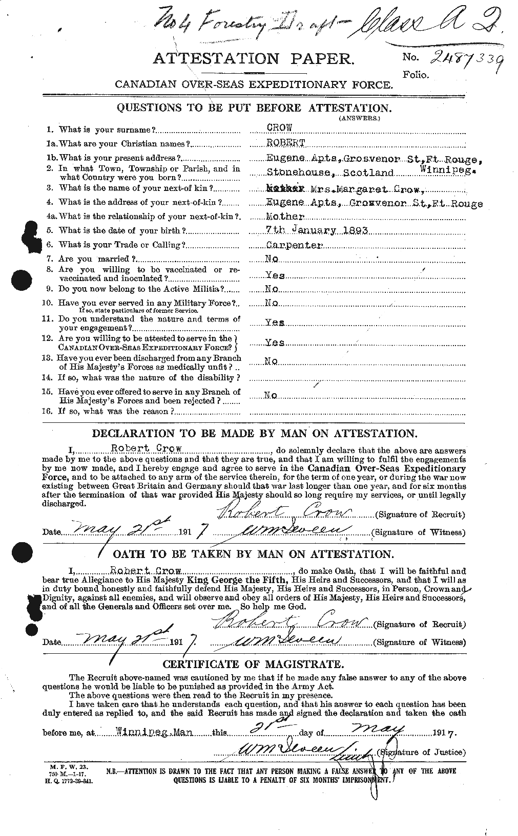 Personnel Records of the First World War - CEF 065535a