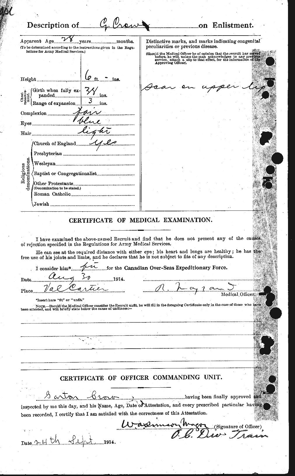 Personnel Records of the First World War - CEF 065550b