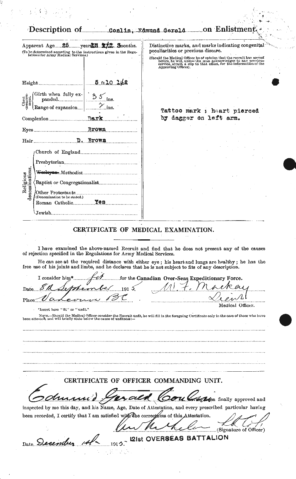 Dossiers du Personnel de la Première Guerre mondiale - CEC 067782b