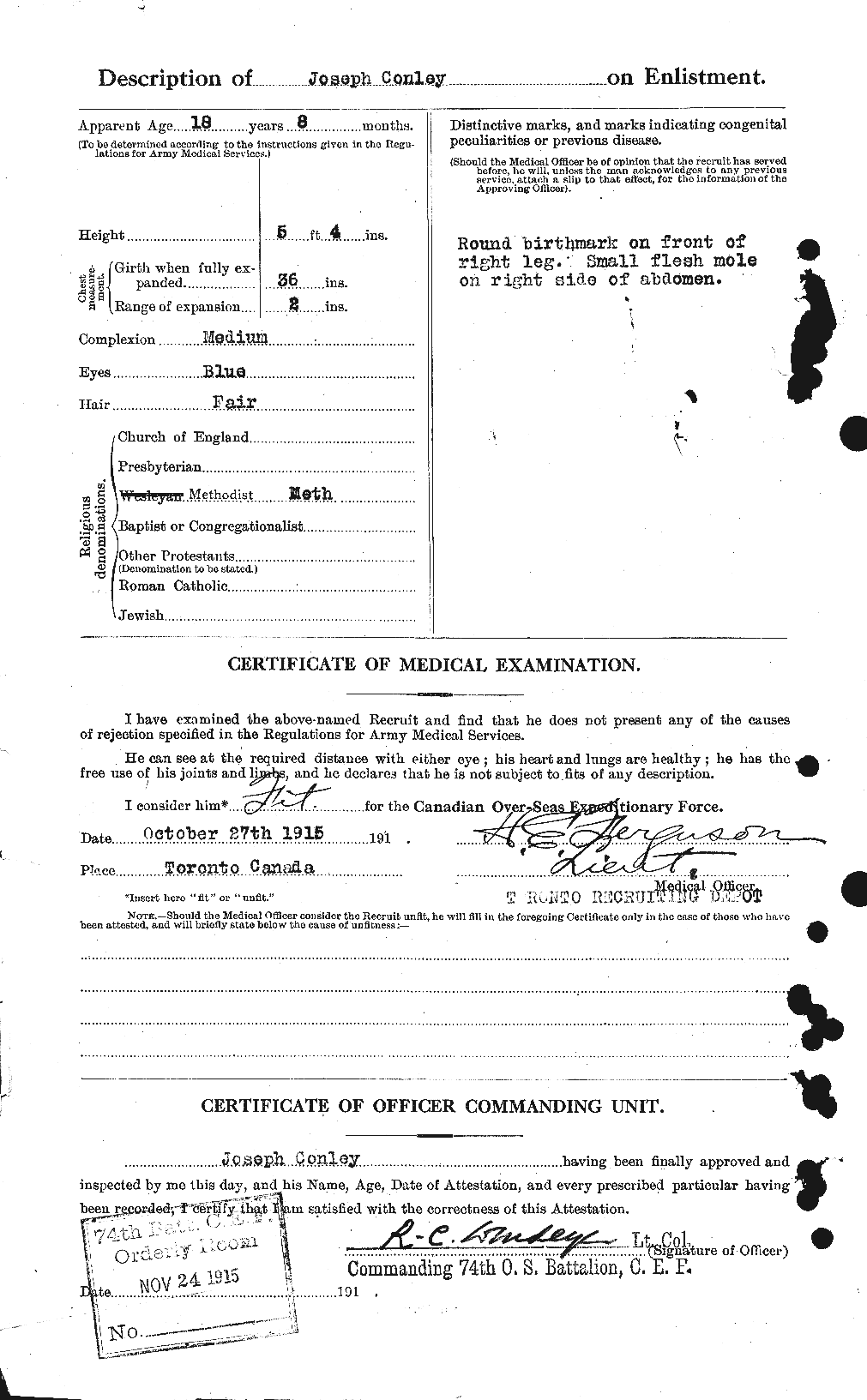 Personnel Records of the First World War - CEF 067818b