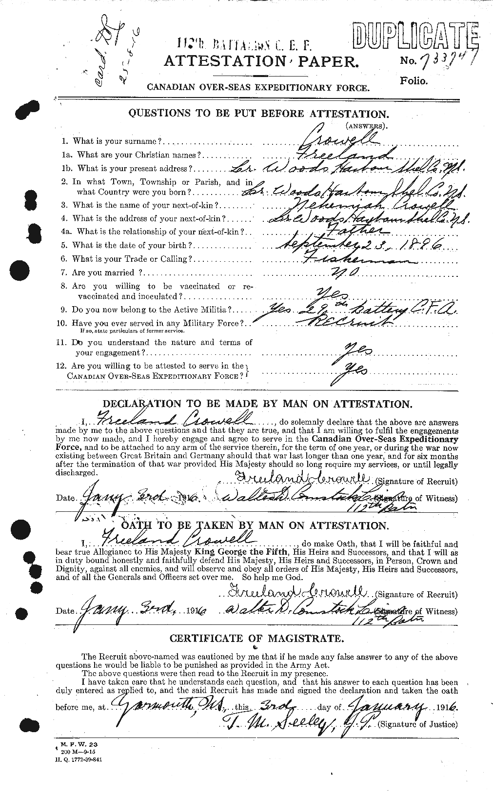 Personnel Records of the First World War - CEF 067954a