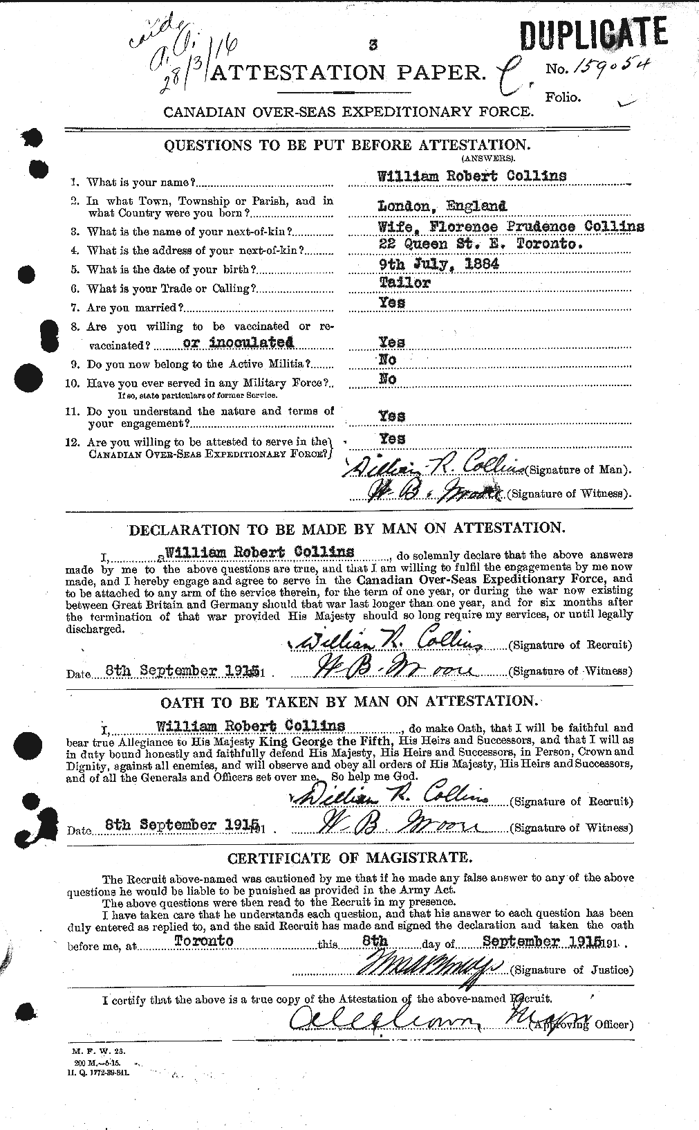 Personnel Records of the First World War - CEF 068502a