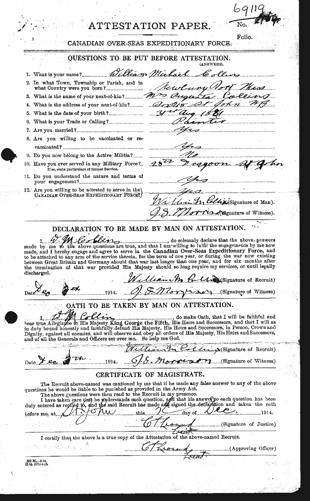 Personnel Records of the First World War - CEF 068504a