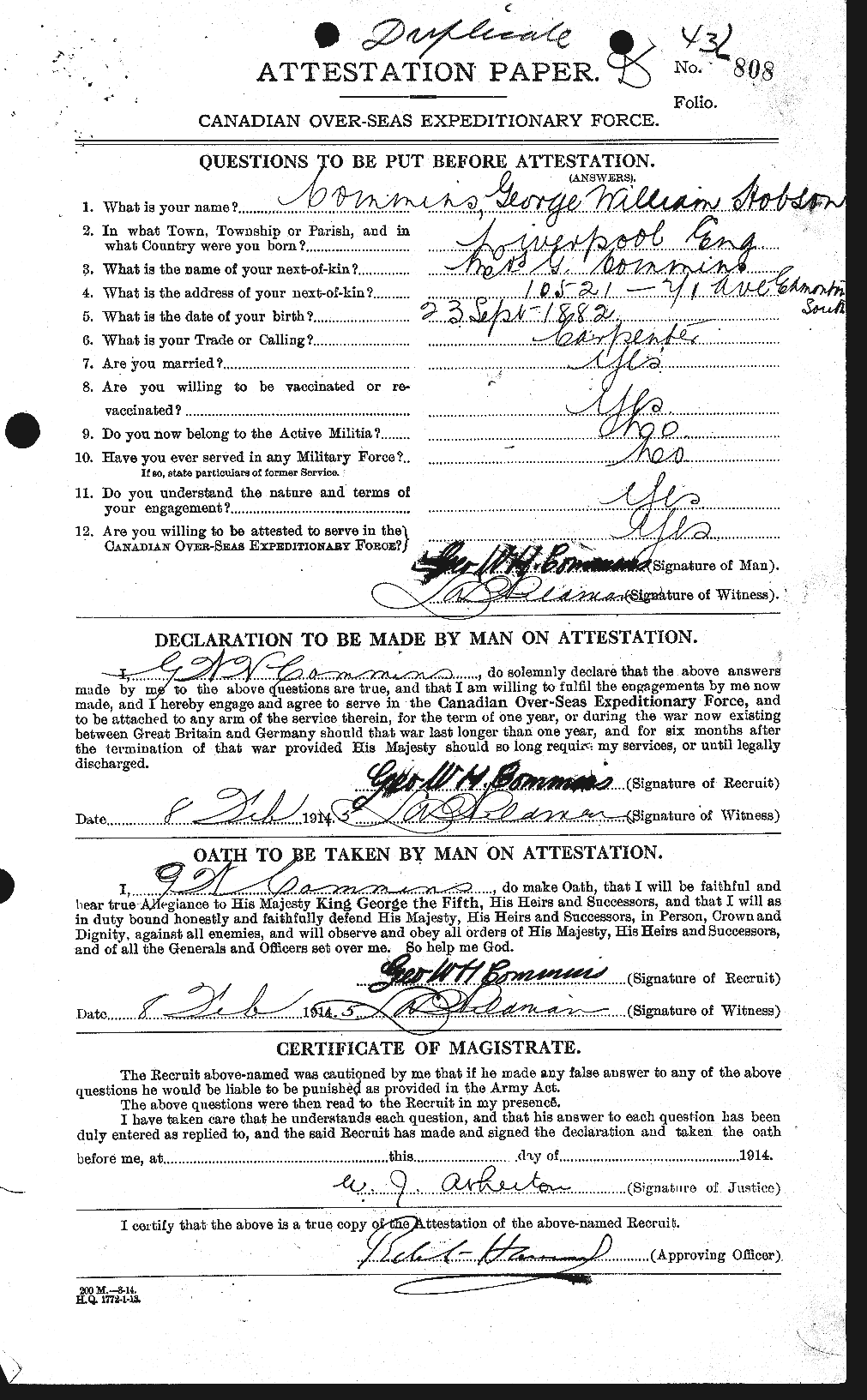 Personnel Records of the First World War - CEF 068737a