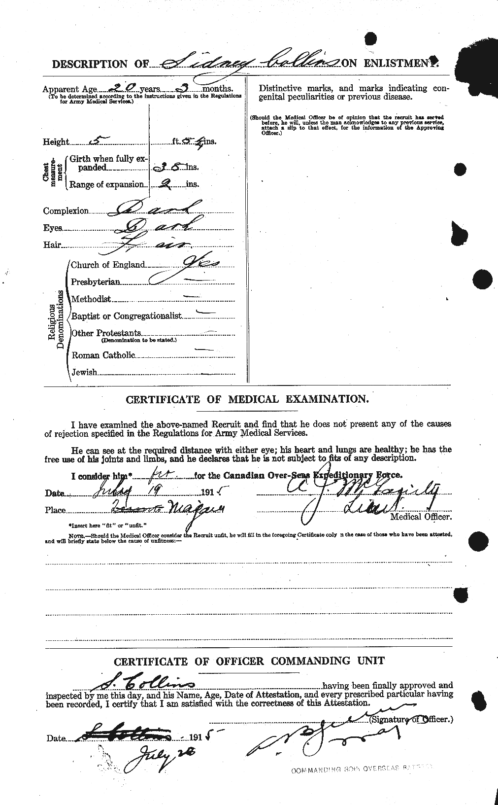 Personnel Records of the First World War - CEF 069157b