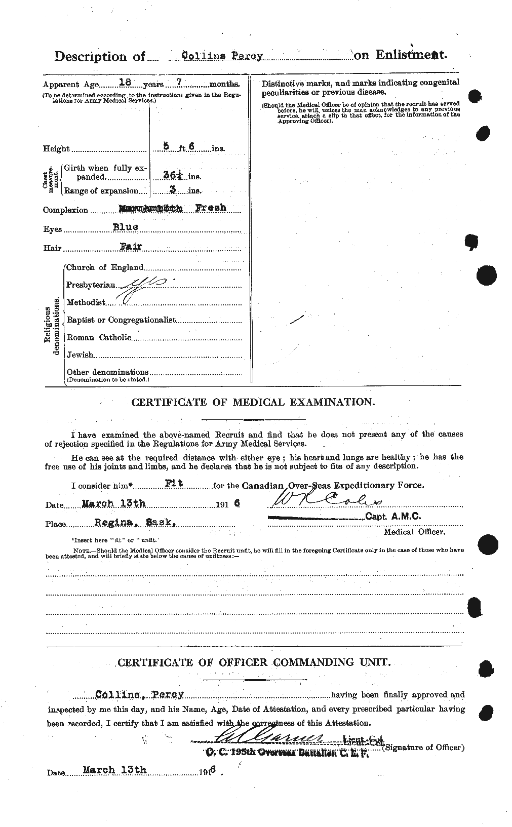 Personnel Records of the First World War - CEF 069298b