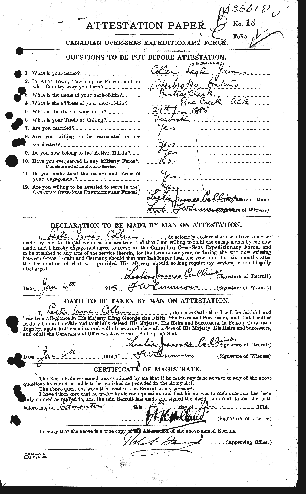 Personnel Records of the First World War - CEF 069334a