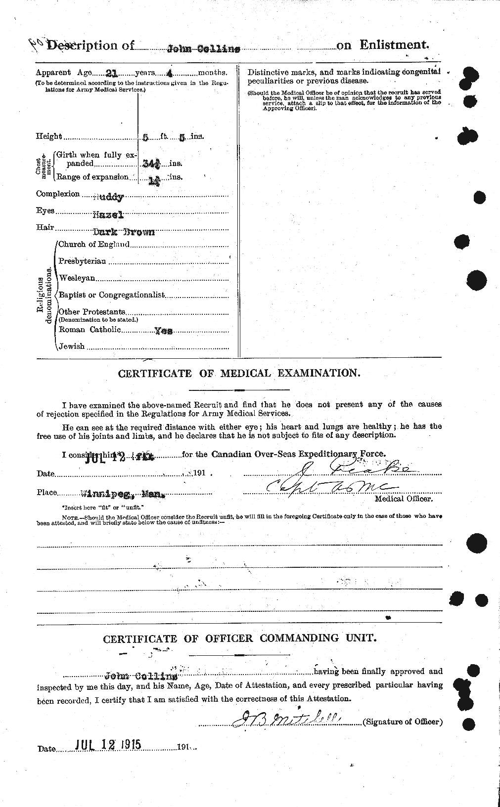 Personnel Records of the First World War - CEF 069794b