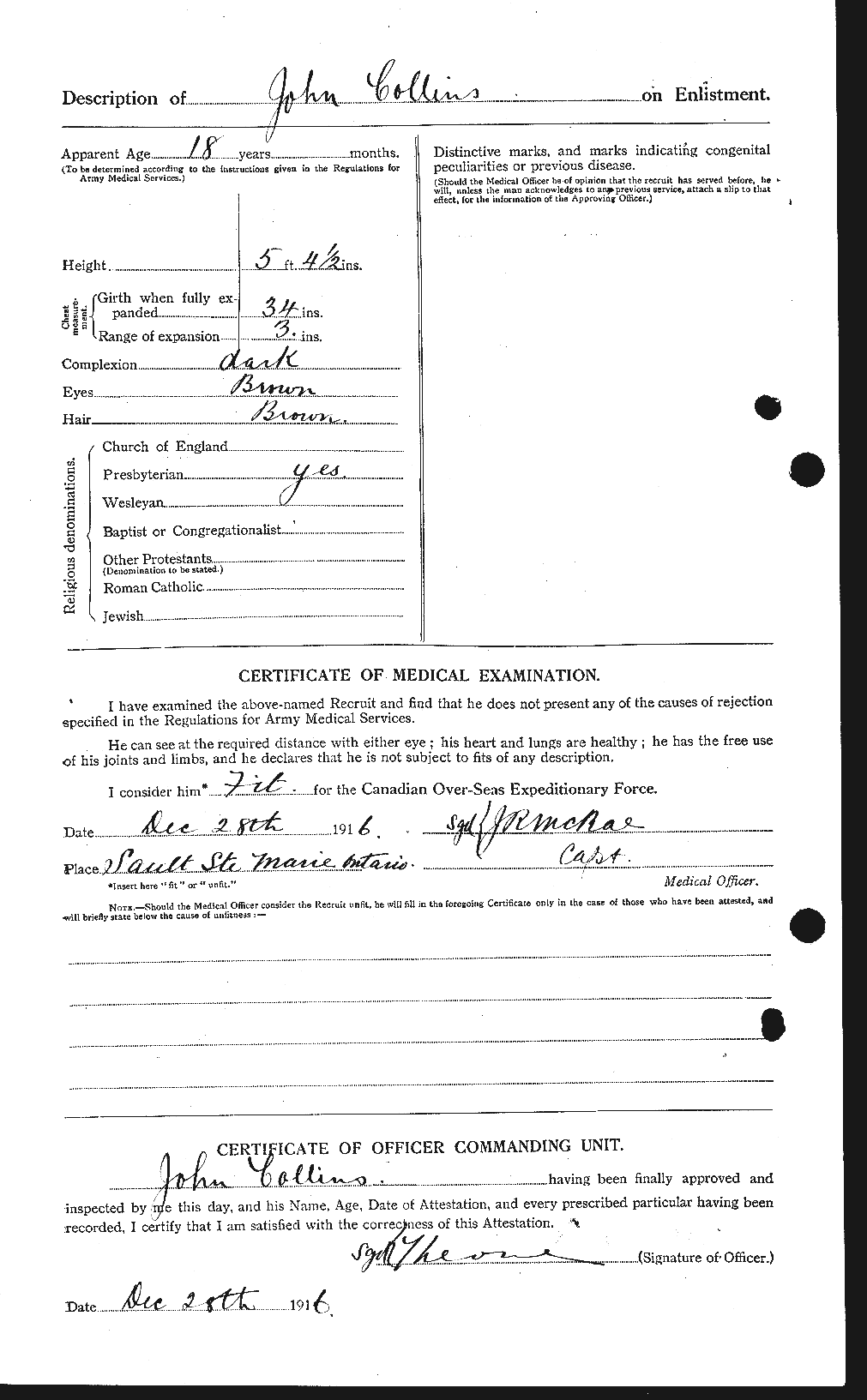 Personnel Records of the First World War - CEF 069795b