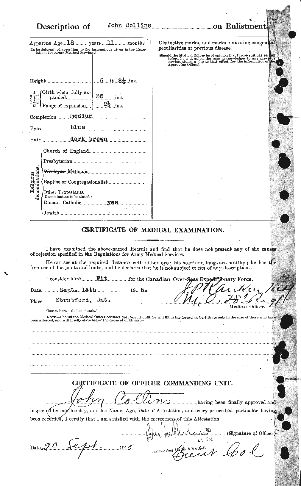 Personnel Records of the First World War - CEF 069813b