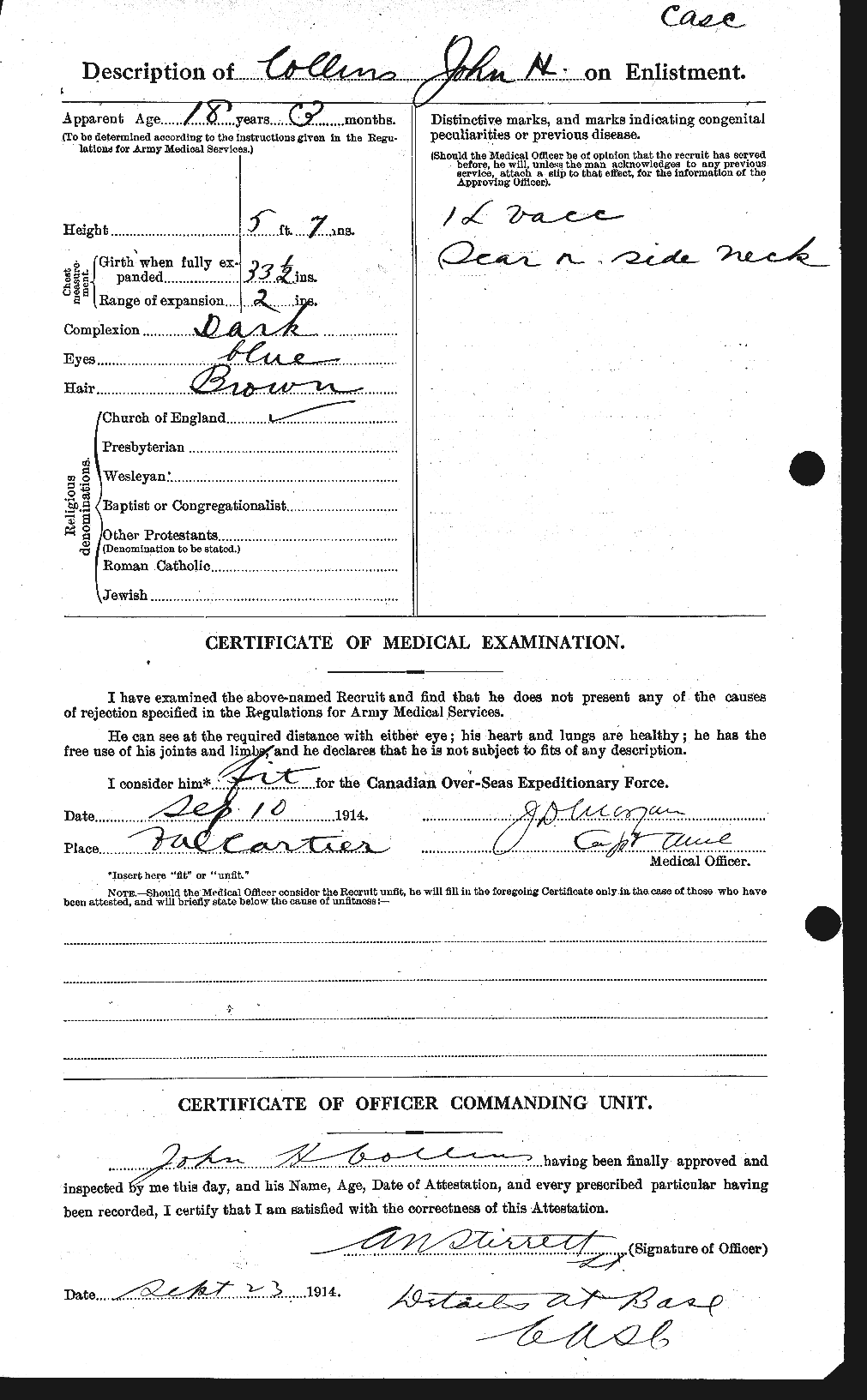 Dossiers du Personnel de la Première Guerre mondiale - CEC 069931b