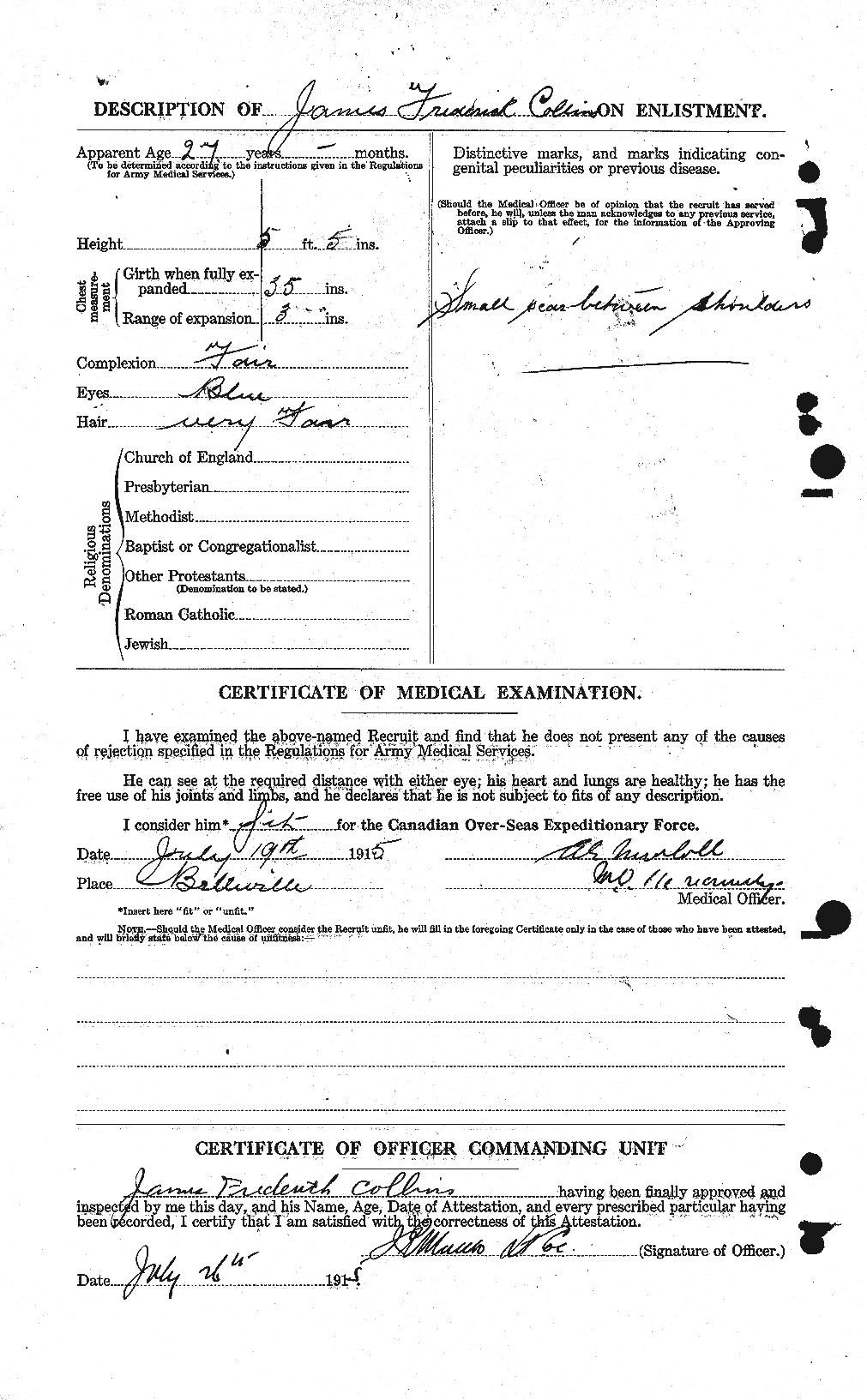Personnel Records of the First World War - CEF 069950b