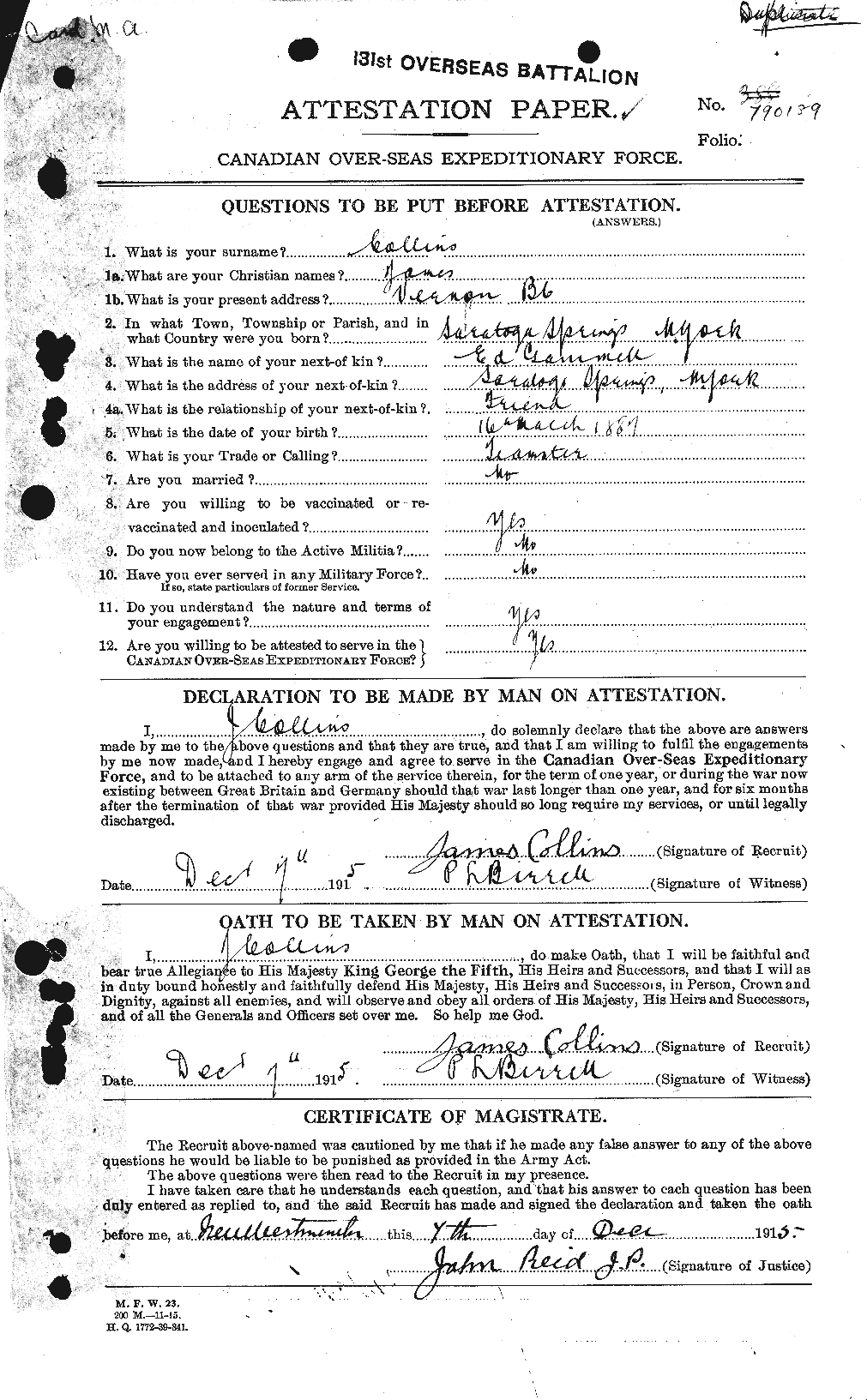 Personnel Records of the First World War - CEF 069978a