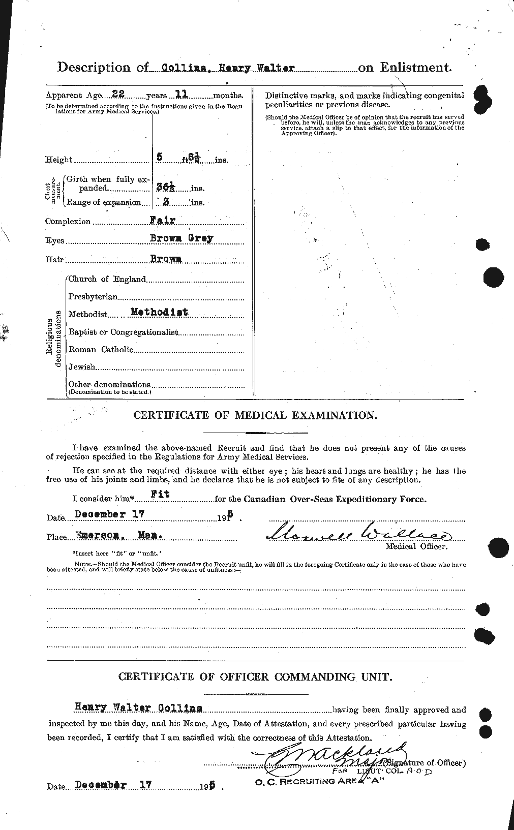 Personnel Records of the First World War - CEF 070005b