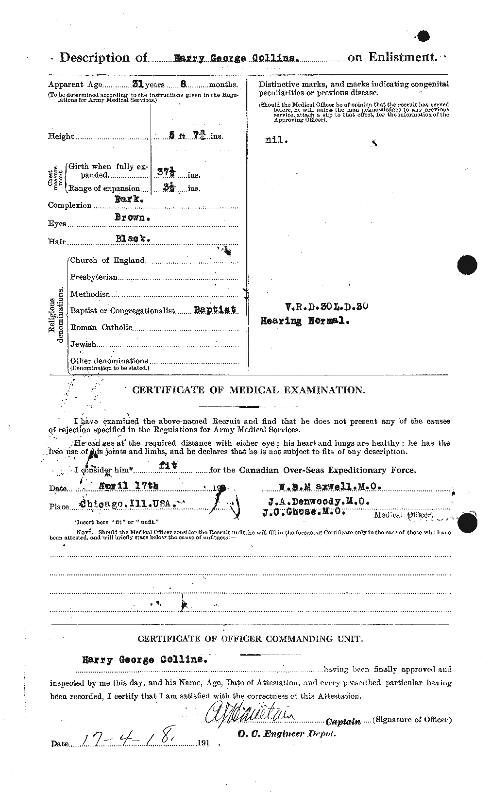 Personnel Records of the First World War - CEF 070019b