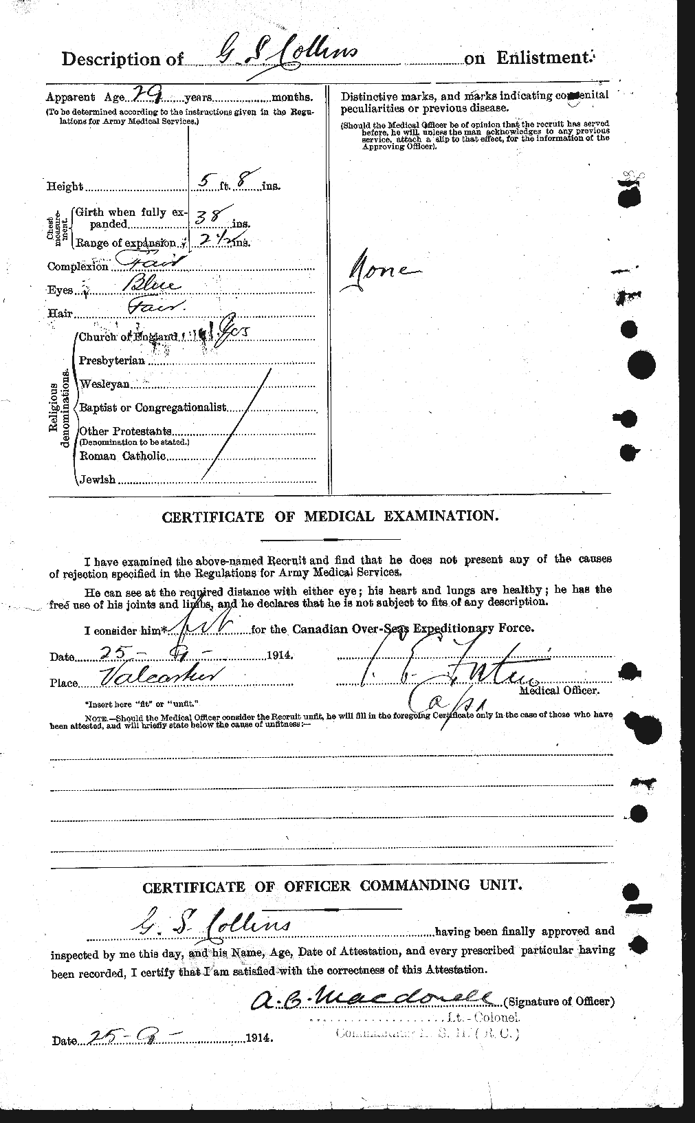 Personnel Records of the First World War - CEF 070524b