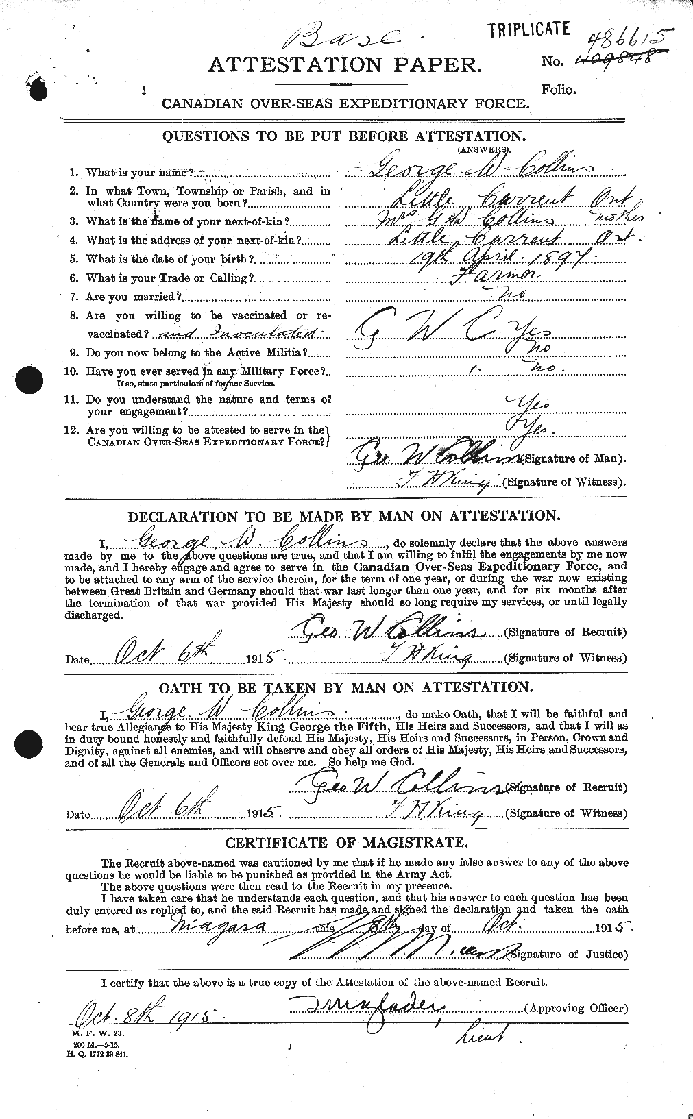 Personnel Records of the First World War - CEF 070528a