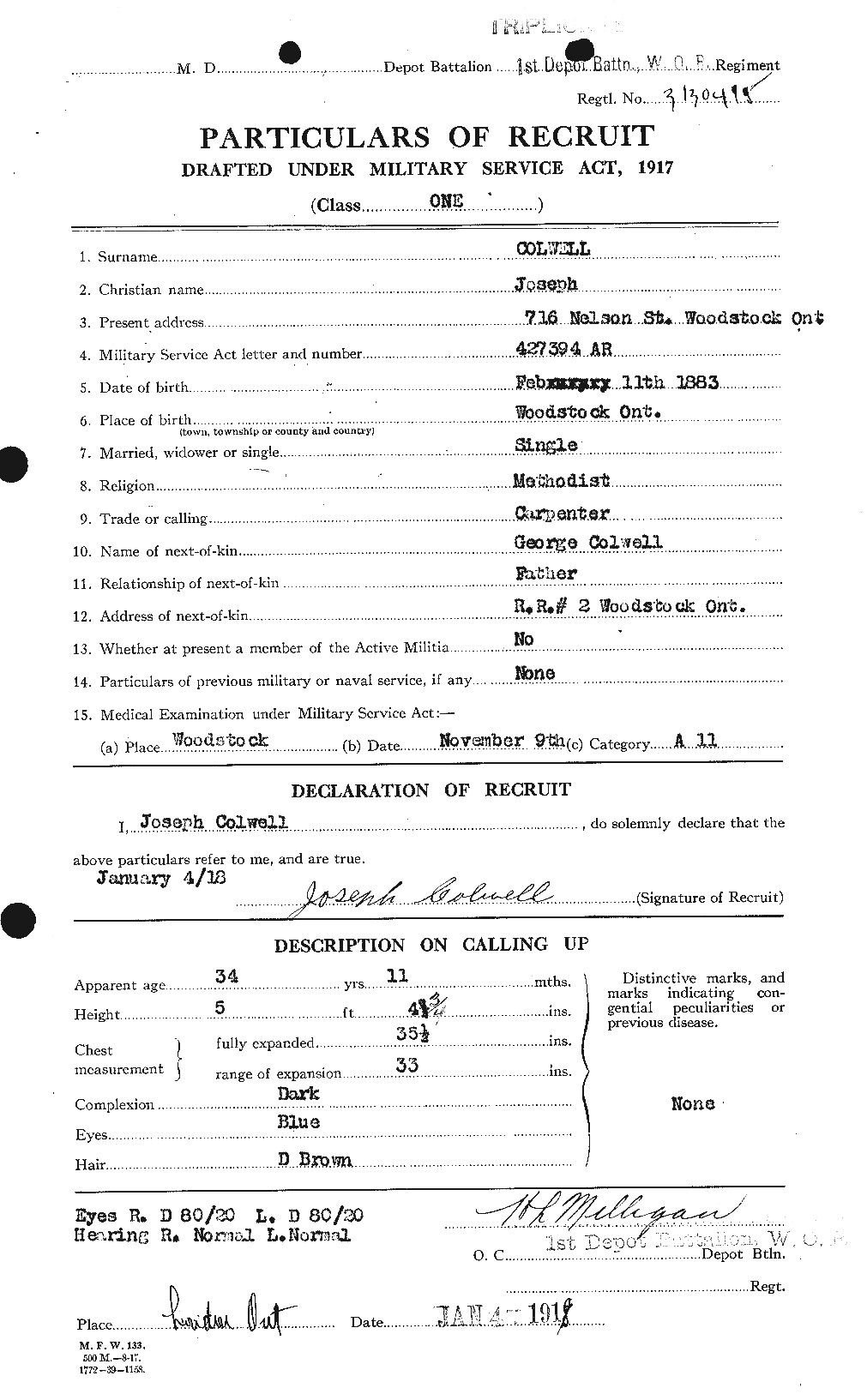Personnel Records of the First World War - CEF 070602a