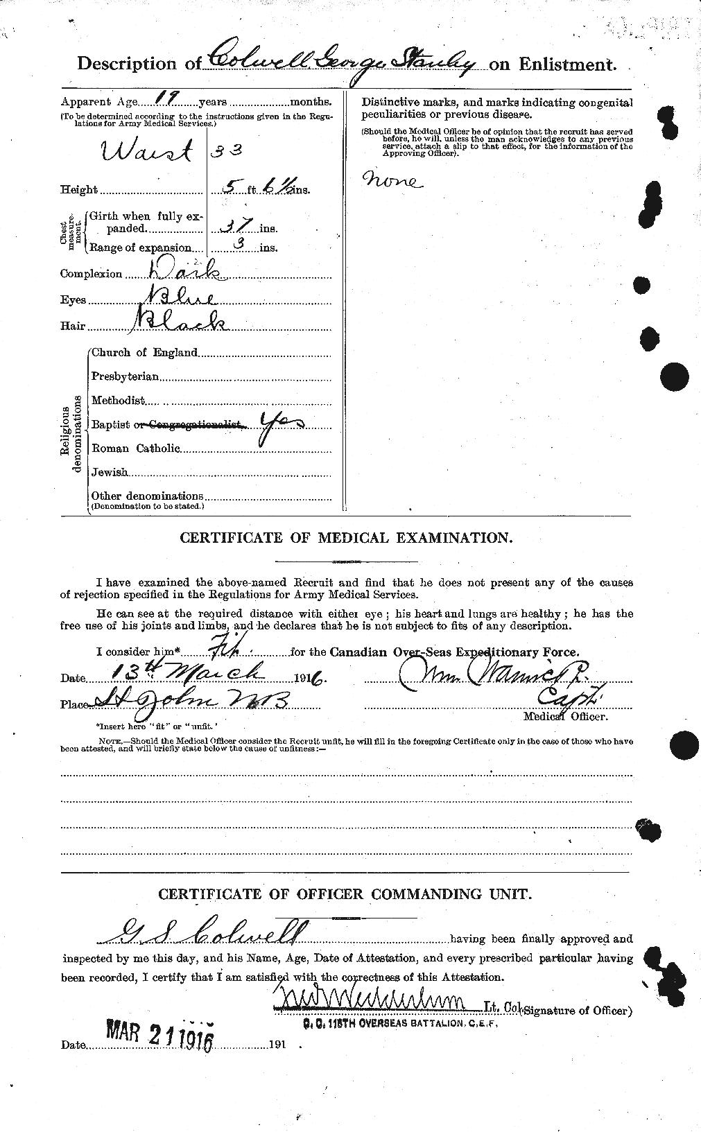 Personnel Records of the First World War - CEF 070617b