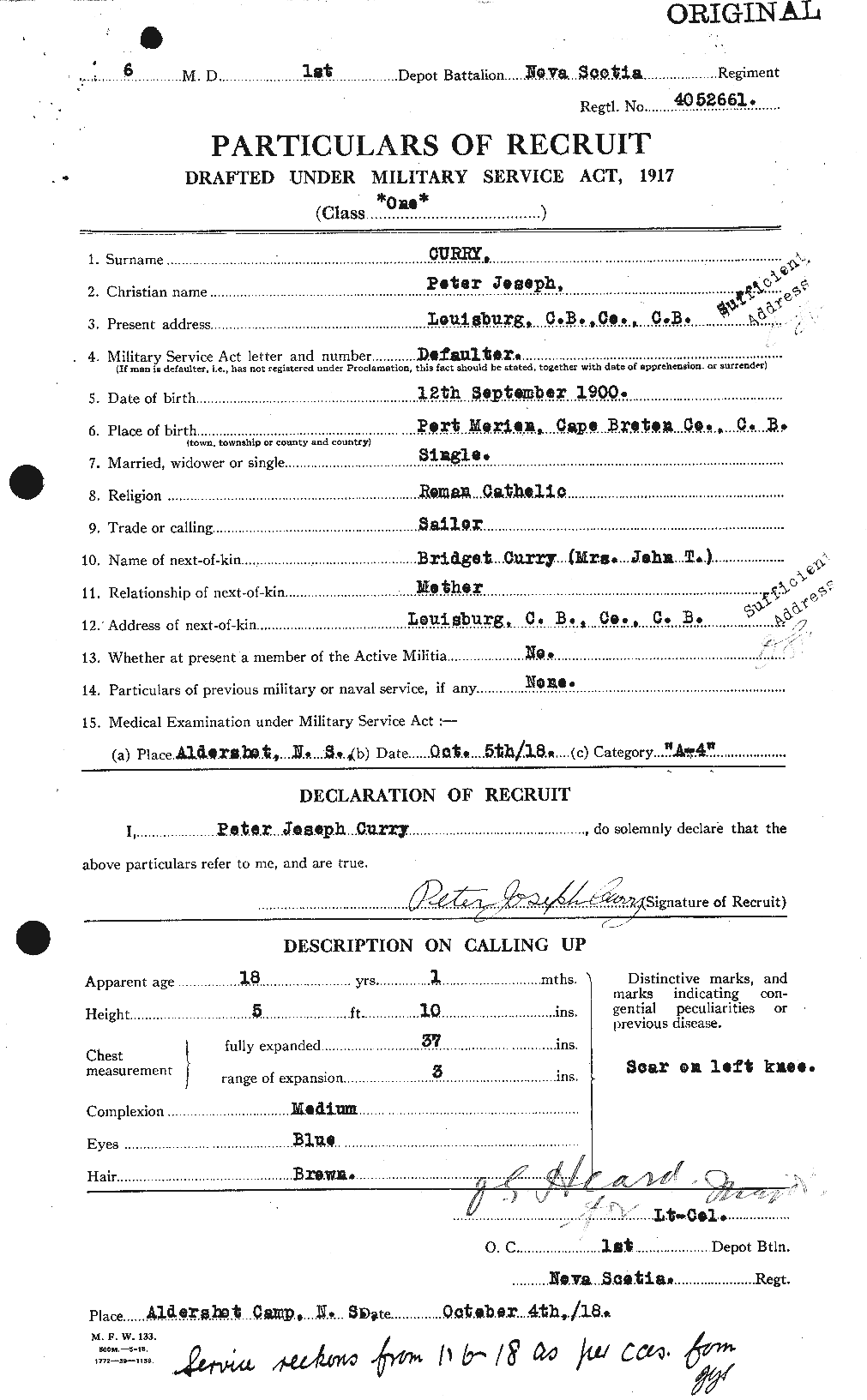 Personnel Records of the First World War - CEF 070959a