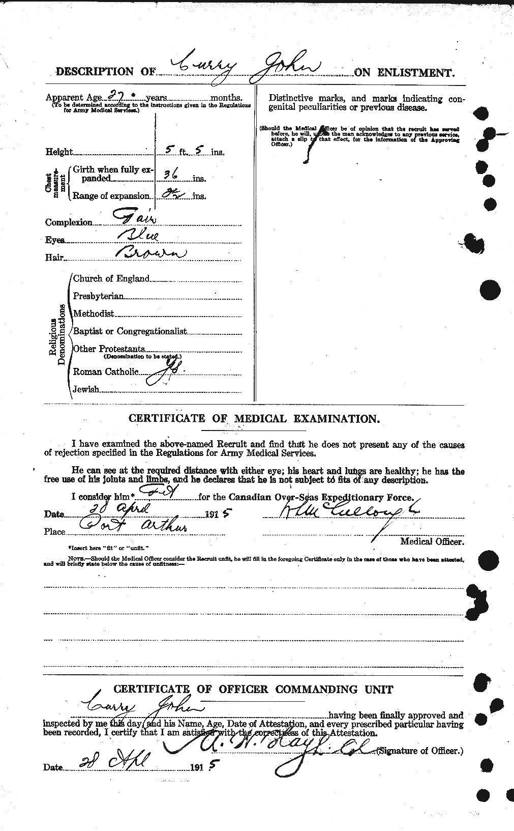 Personnel Records of the First World War - CEF 070997b