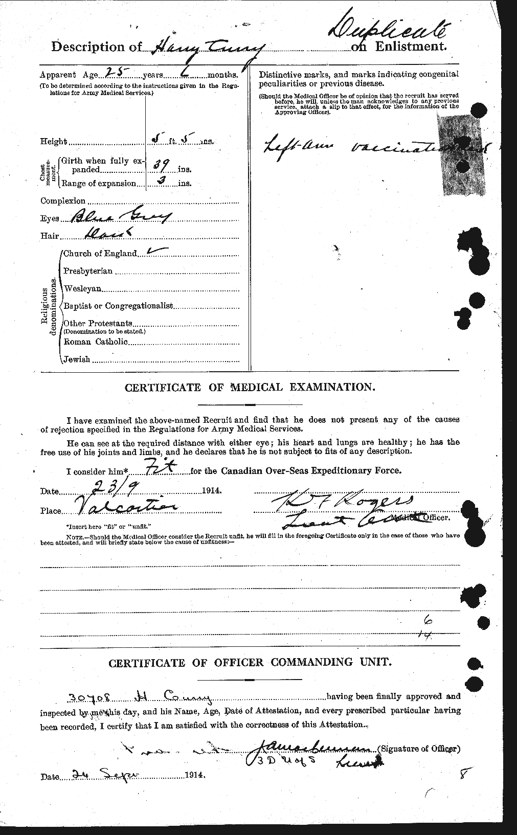 Personnel Records of the First World War - CEF 071174b