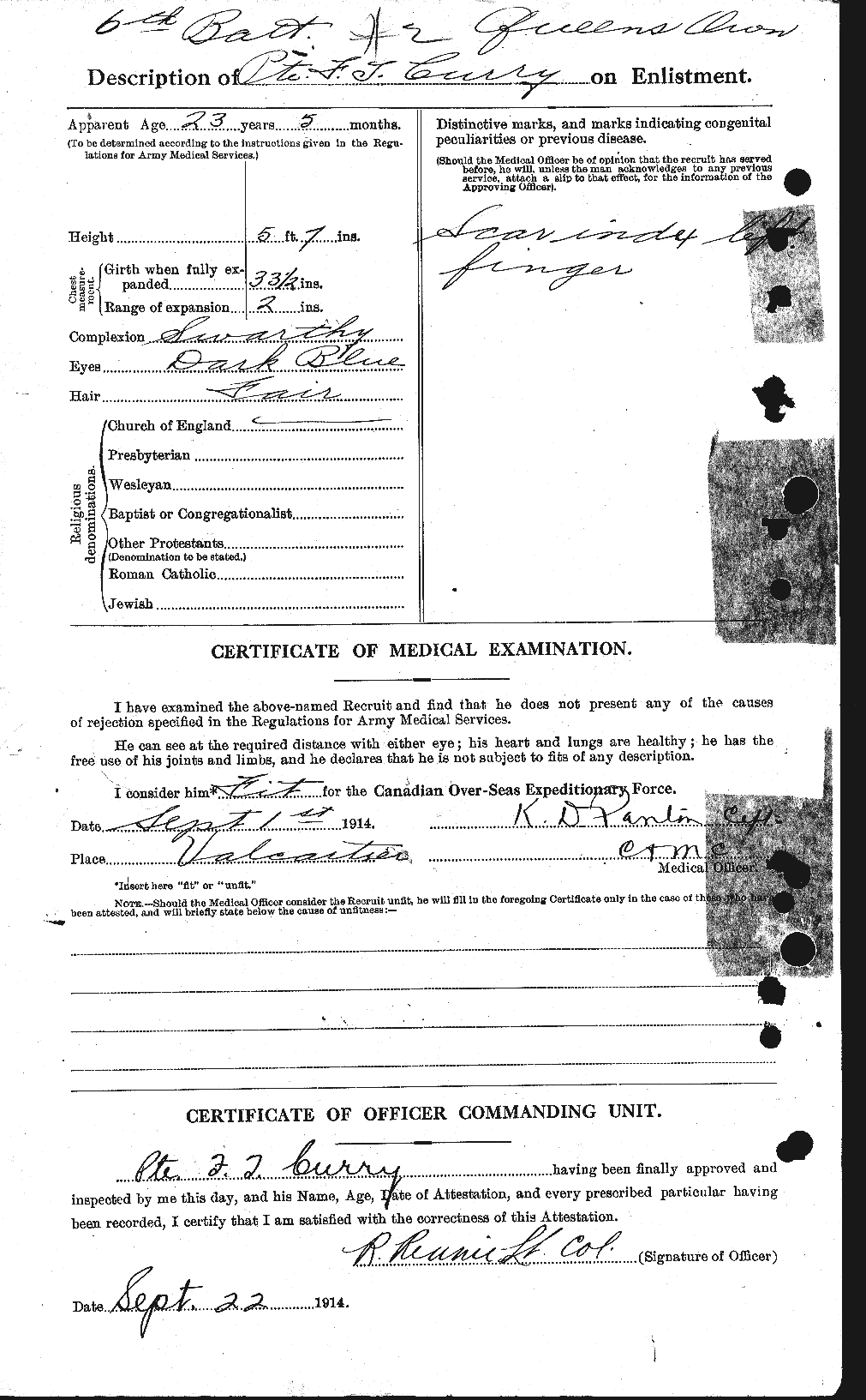 Personnel Records of the First World War - CEF 071192b