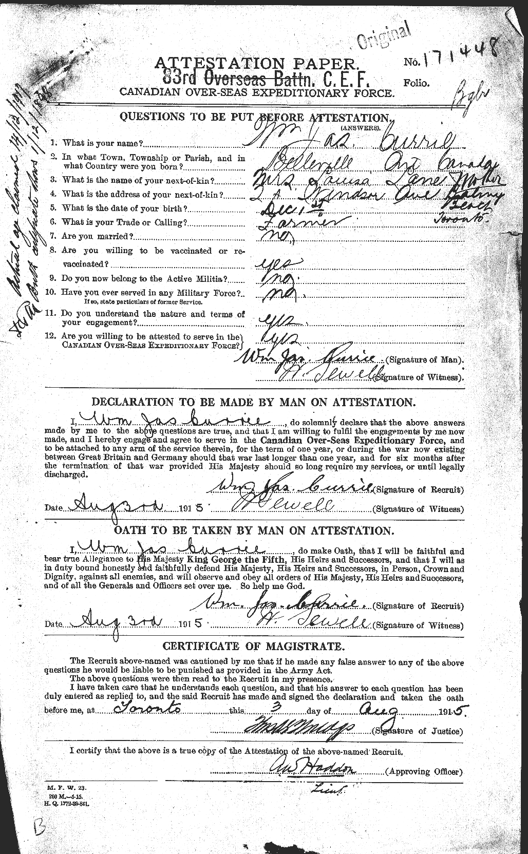 Personnel Records of the First World War - CEF 071792a
