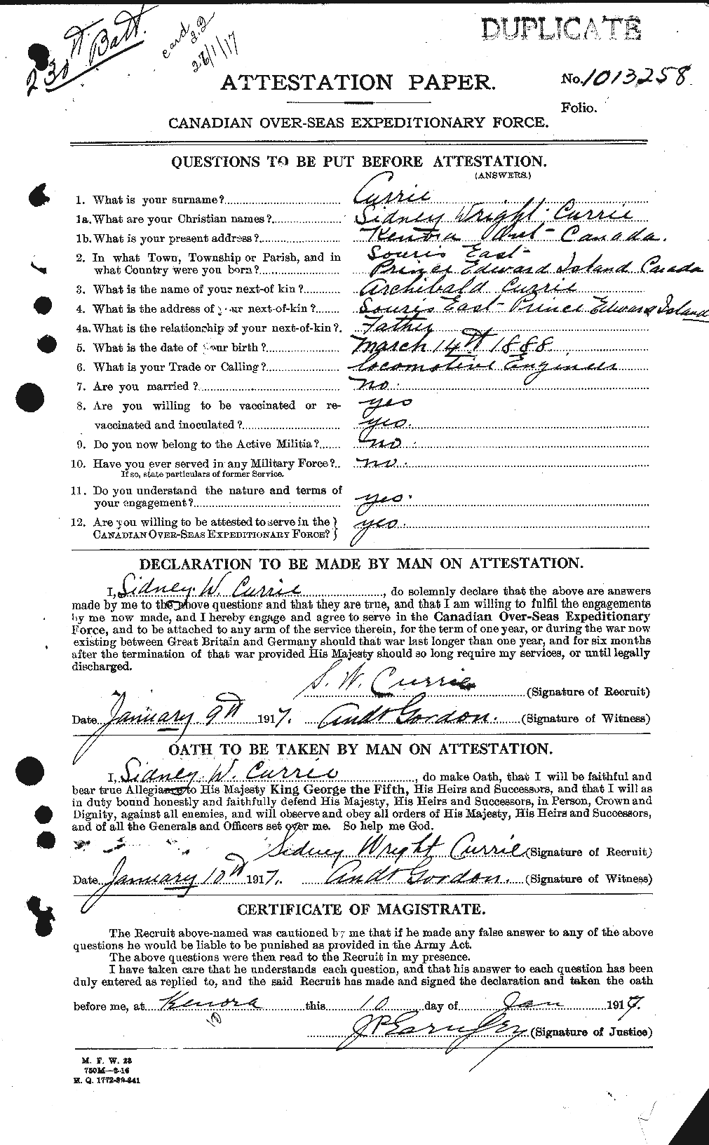 Personnel Records of the First World War - CEF 071824a