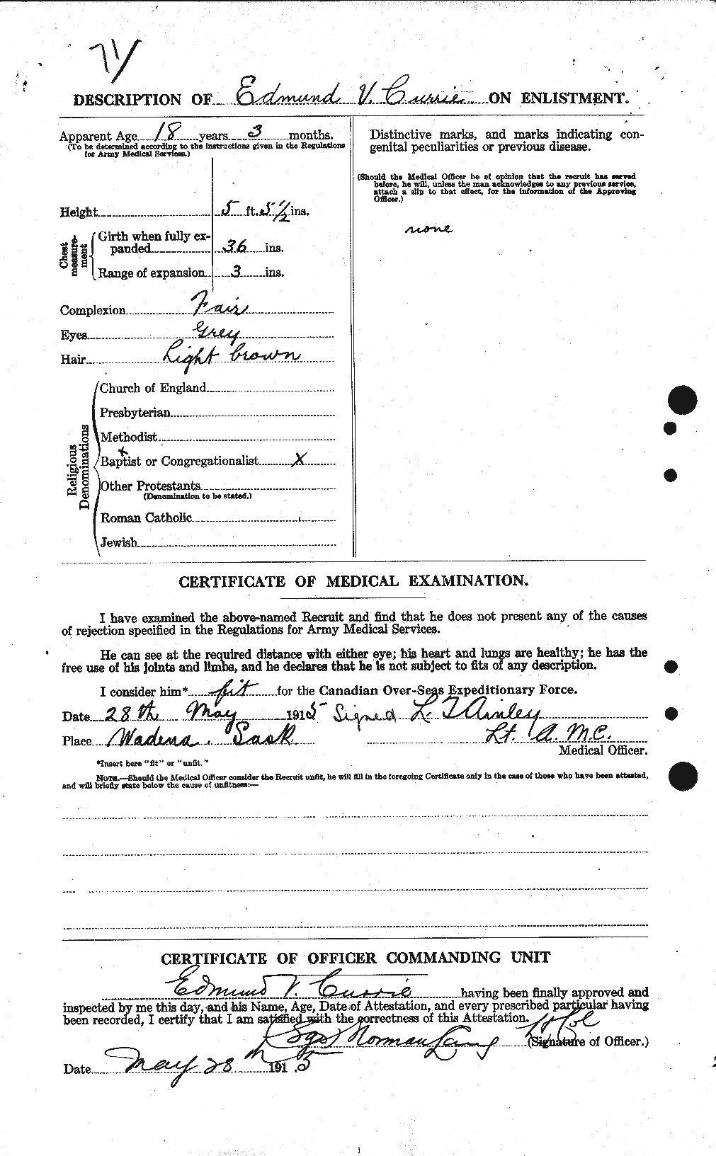 Personnel Records of the First World War - CEF 073018b