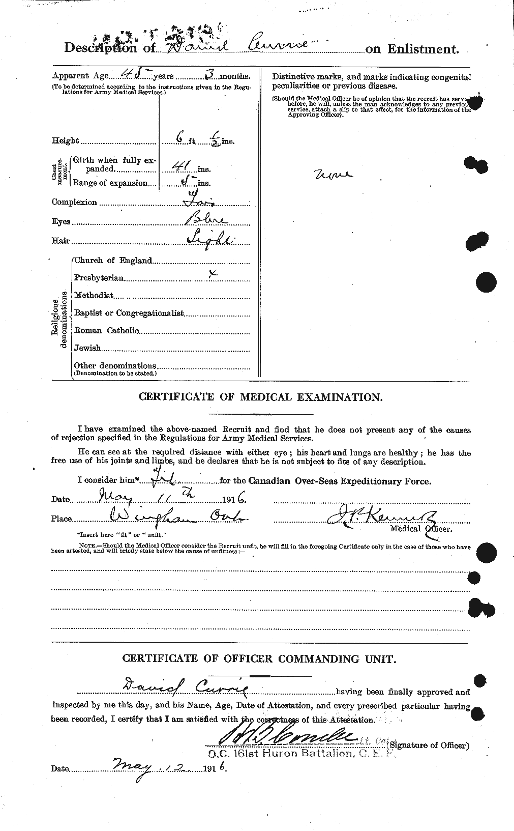 Personnel Records of the First World War - CEF 073038b