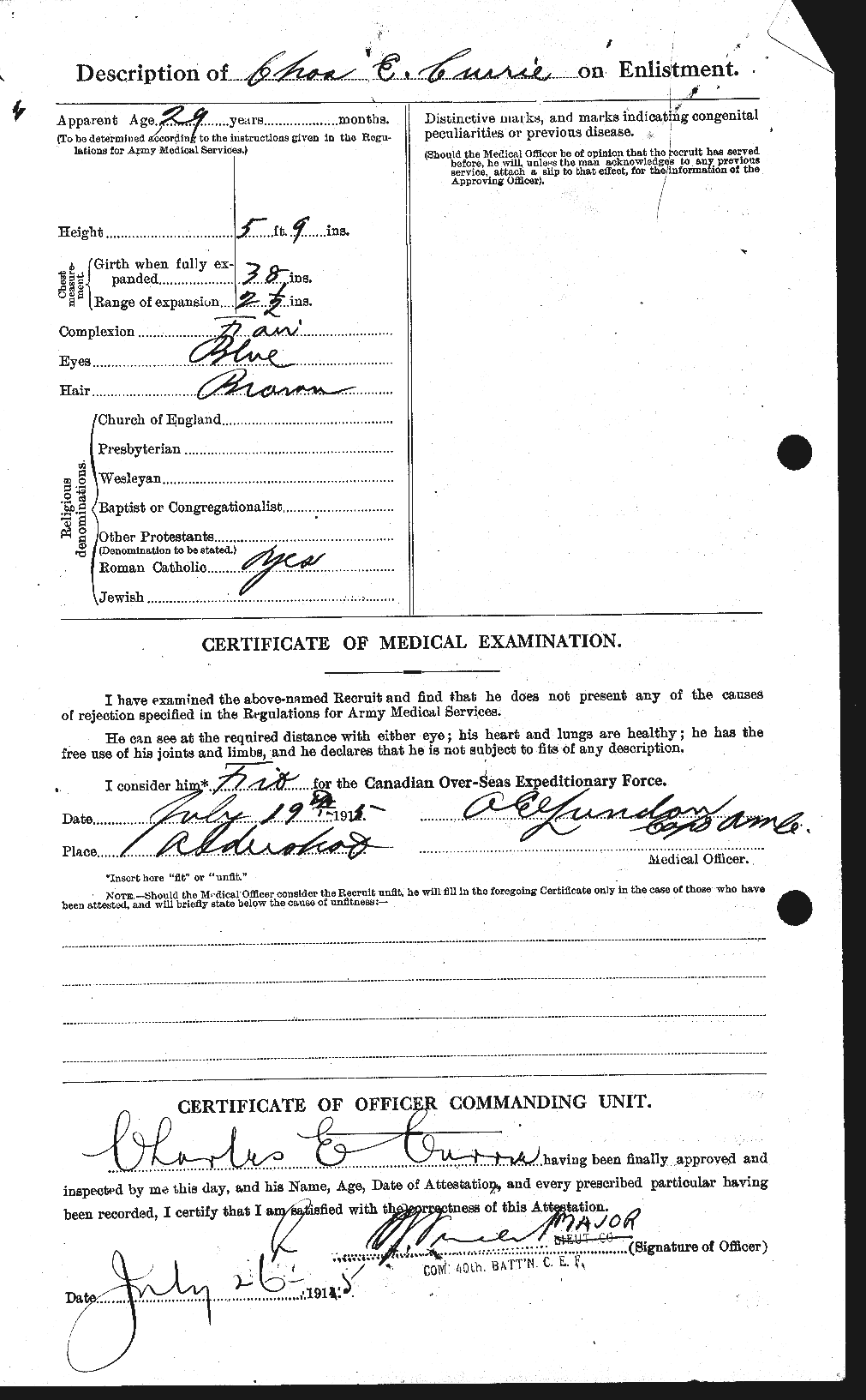 Personnel Records of the First World War - CEF 073054b