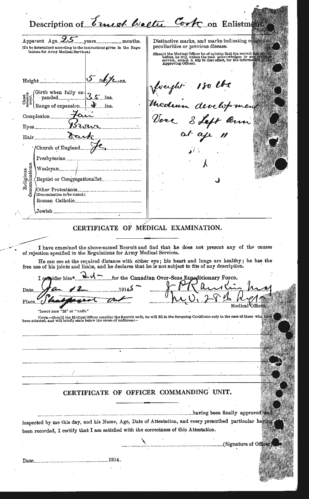 Personnel Records of the First World War - CEF 073916b