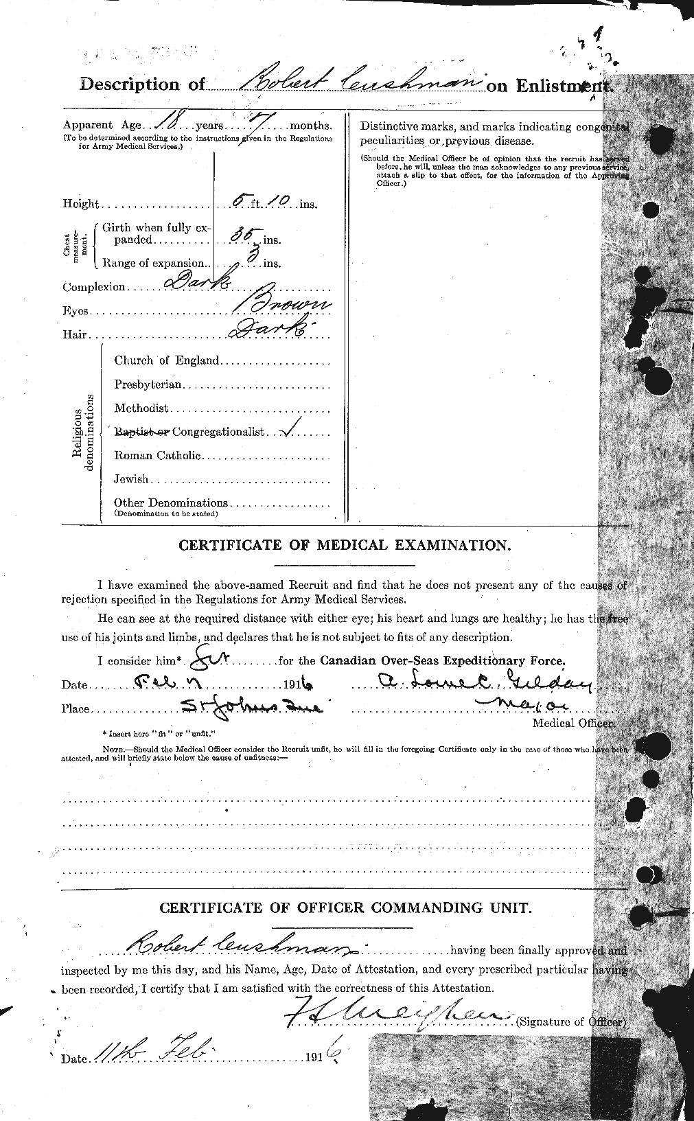 Personnel Records of the First World War - CEF 074289b