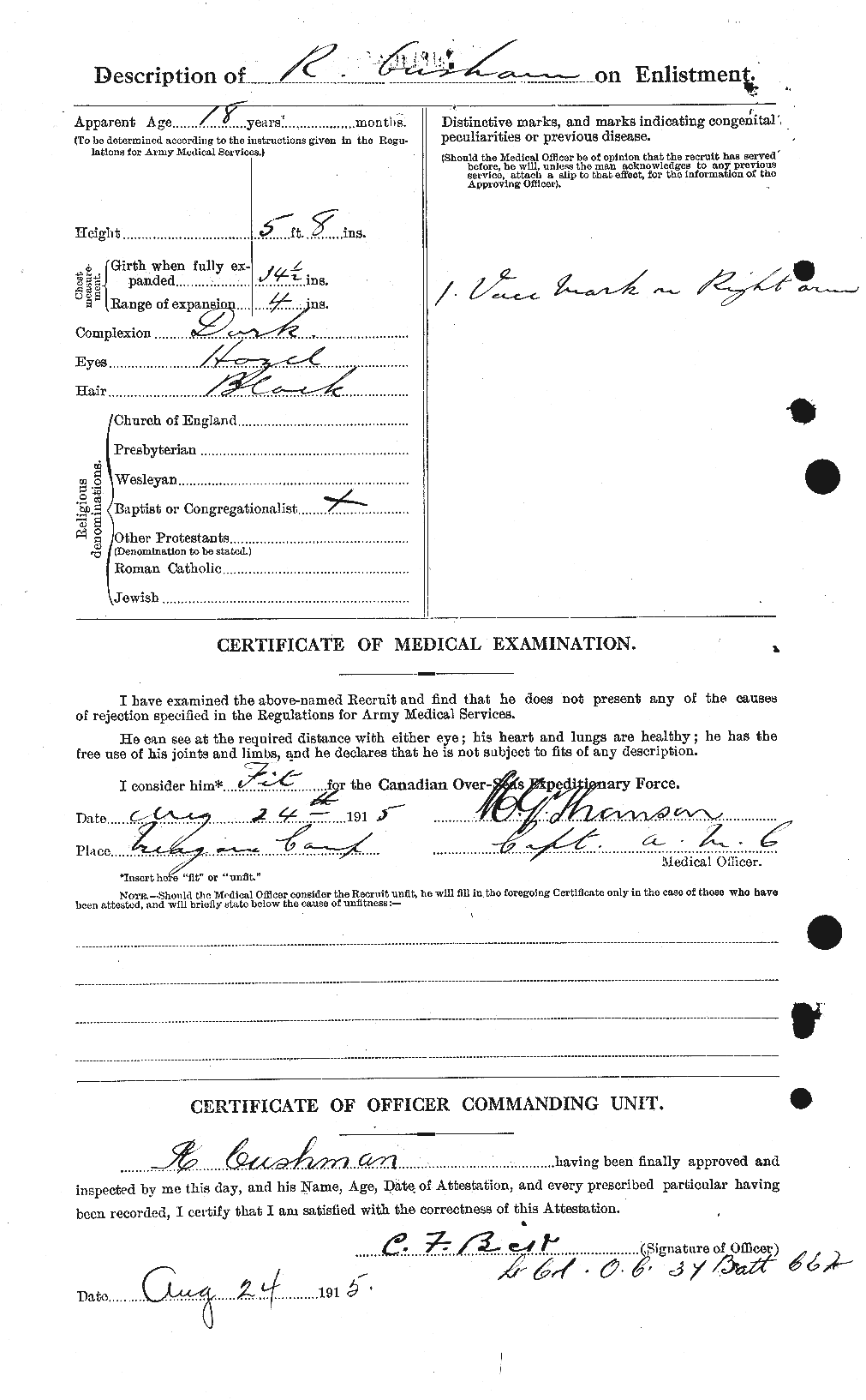 Personnel Records of the First World War - CEF 074290b