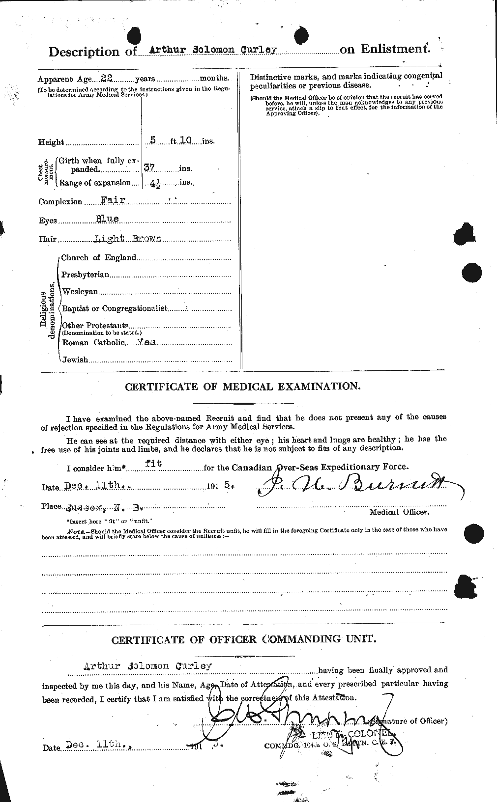 Personnel Records of the First World War - CEF 075074b