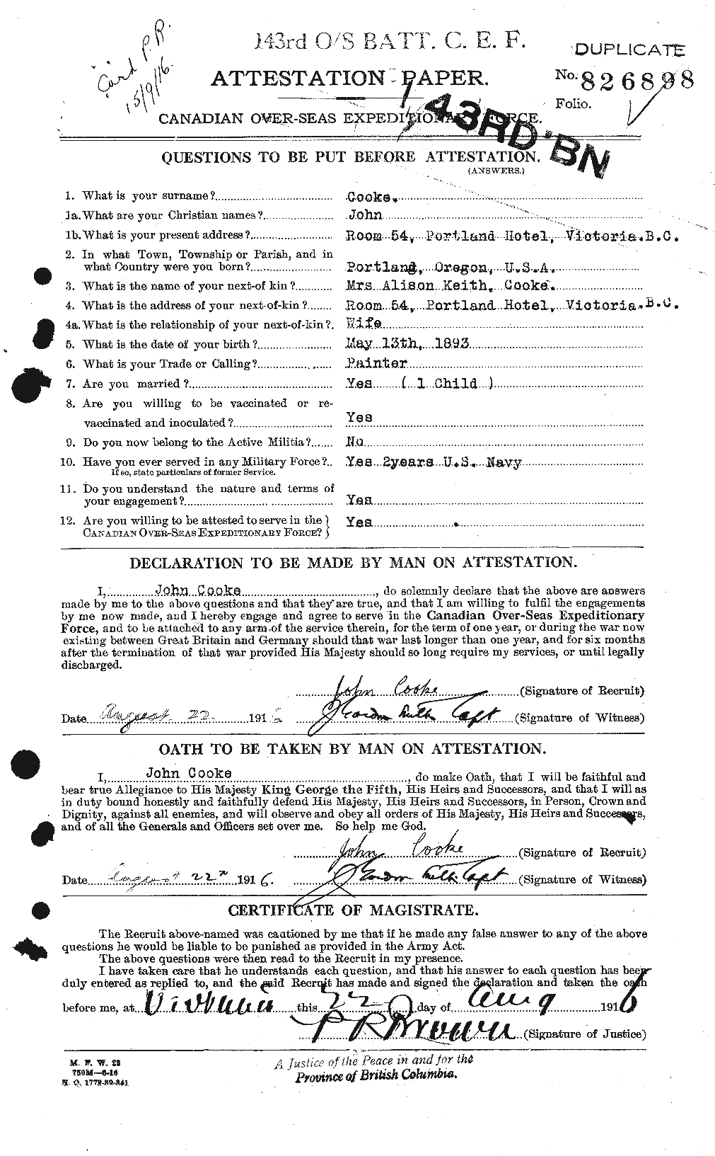 Personnel Records of the First World War - CEF 075947a