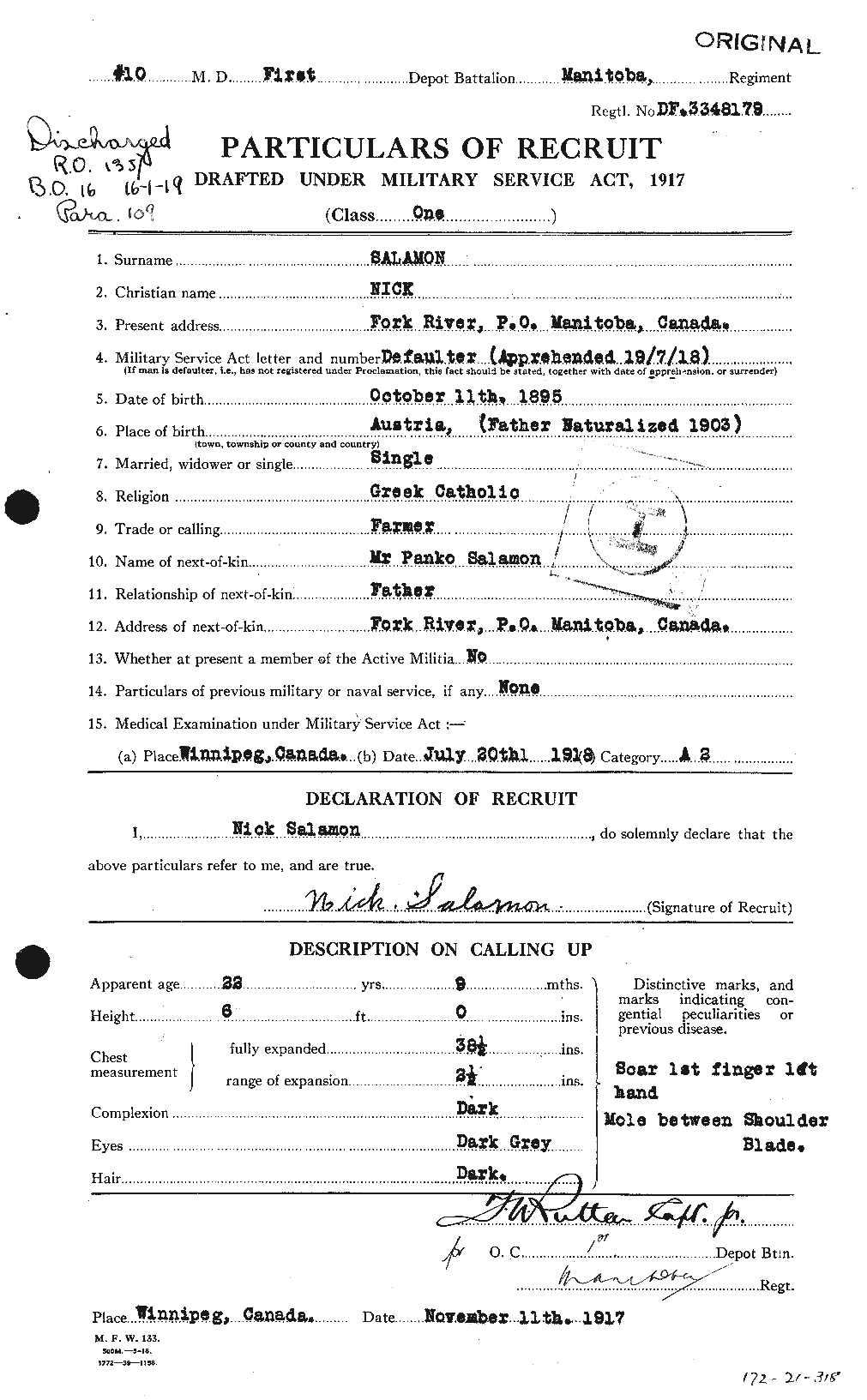 Personnel Records of the First World War - CEF 077140a