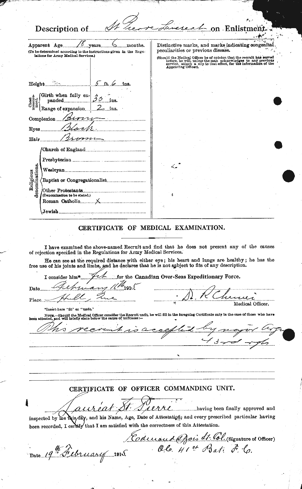 Personnel Records of the First World War - CEF 077652b