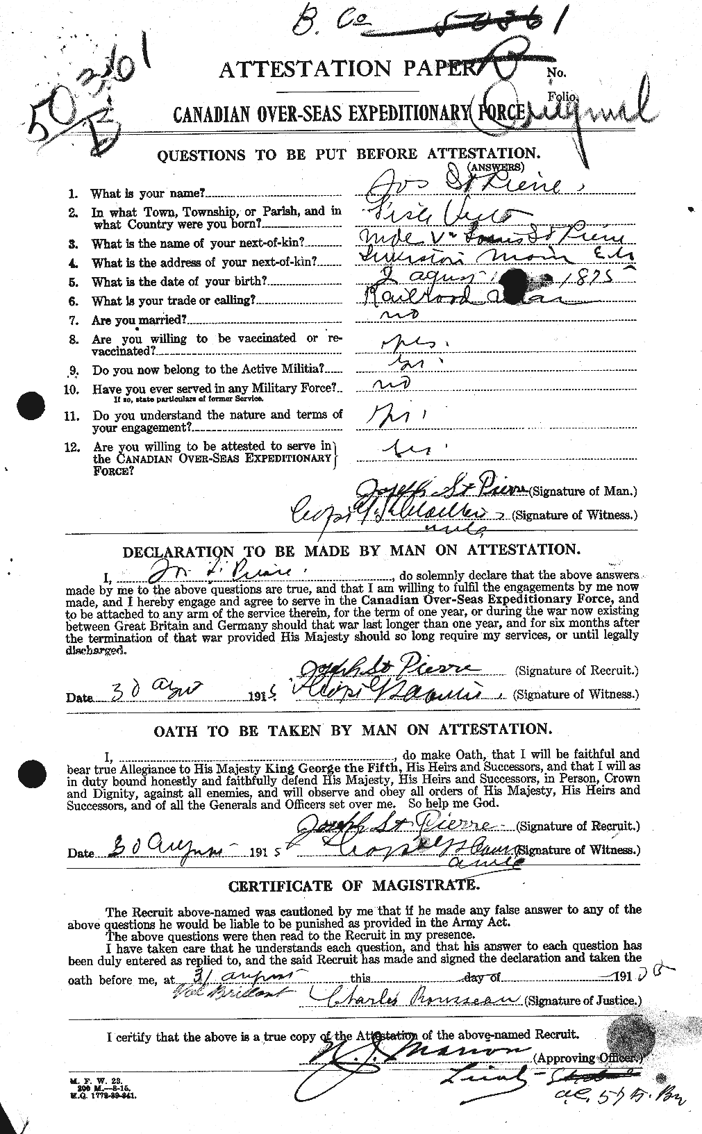 Personnel Records of the First World War - CEF 077680a