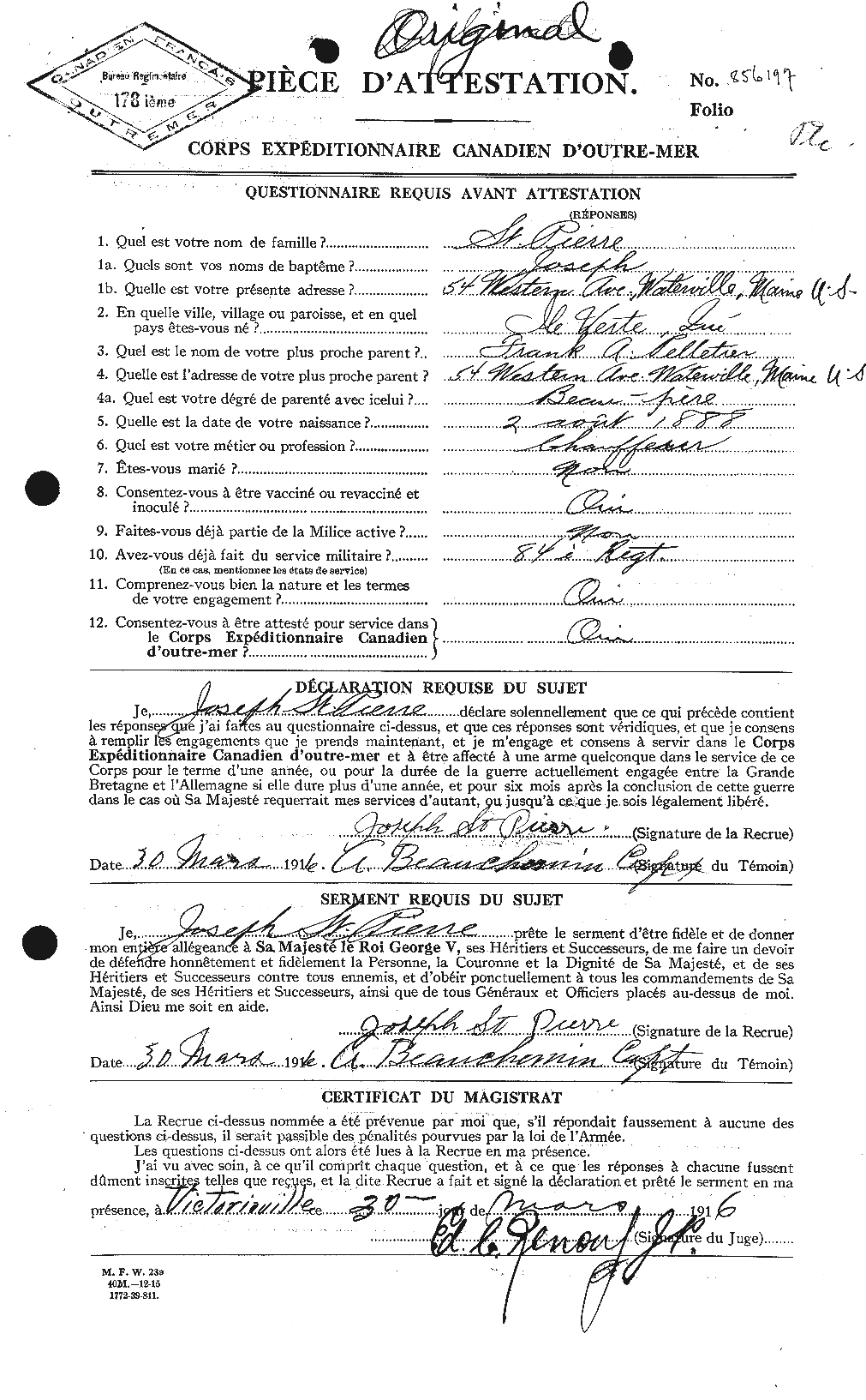 Personnel Records of the First World War - CEF 077682a