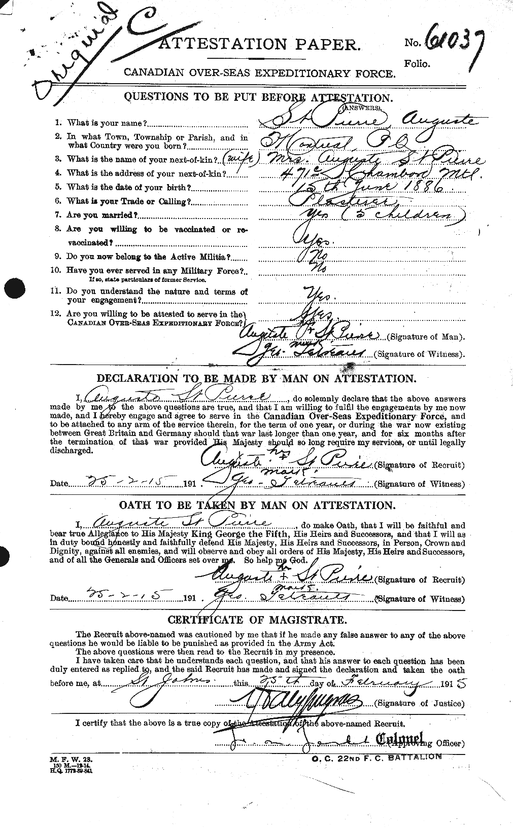 Personnel Records of the First World War - CEF 077844a
